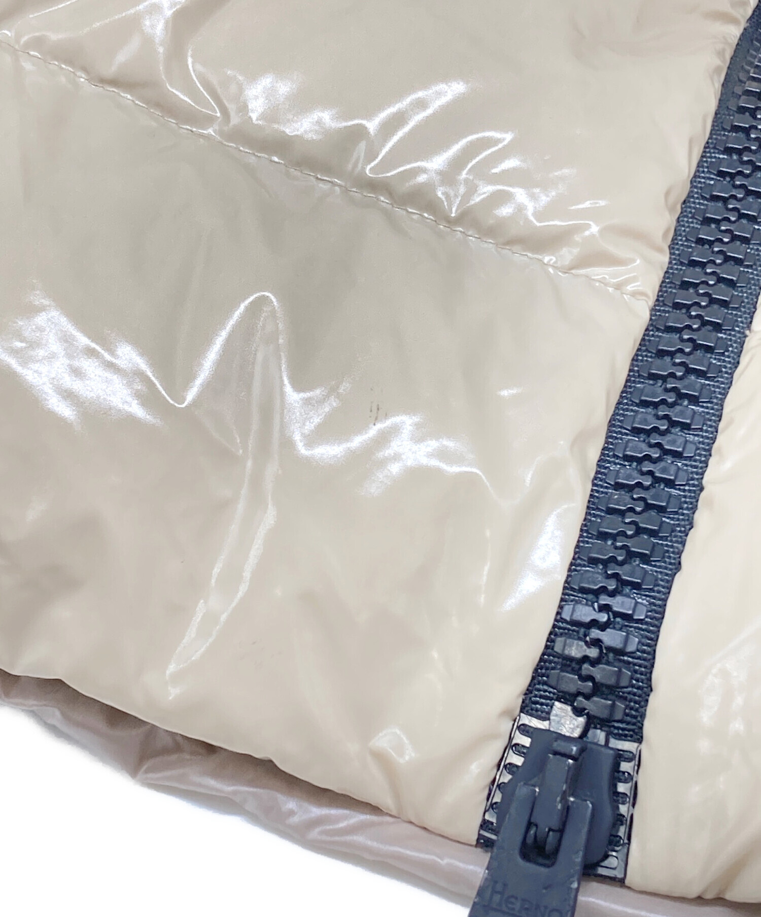 【未使用級】HERNO ダウンジャケット ロング PI1340D ベージュ 42 中古・古着通販】HERNO (ヘルノ) ダウンジャケット ベージュ サイズ:42