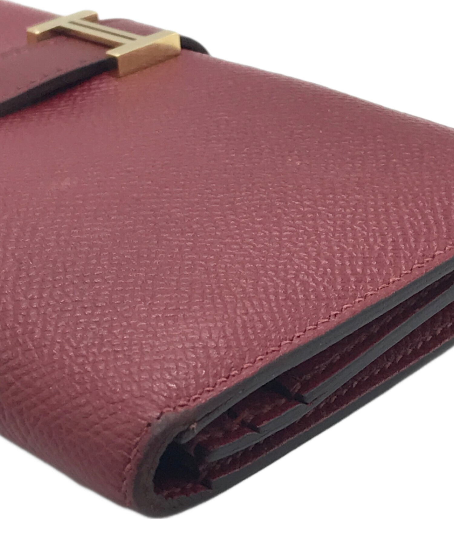 中古・古着通販】HERMES (エルメス) 長財布 レッド サイズ:下記参照 