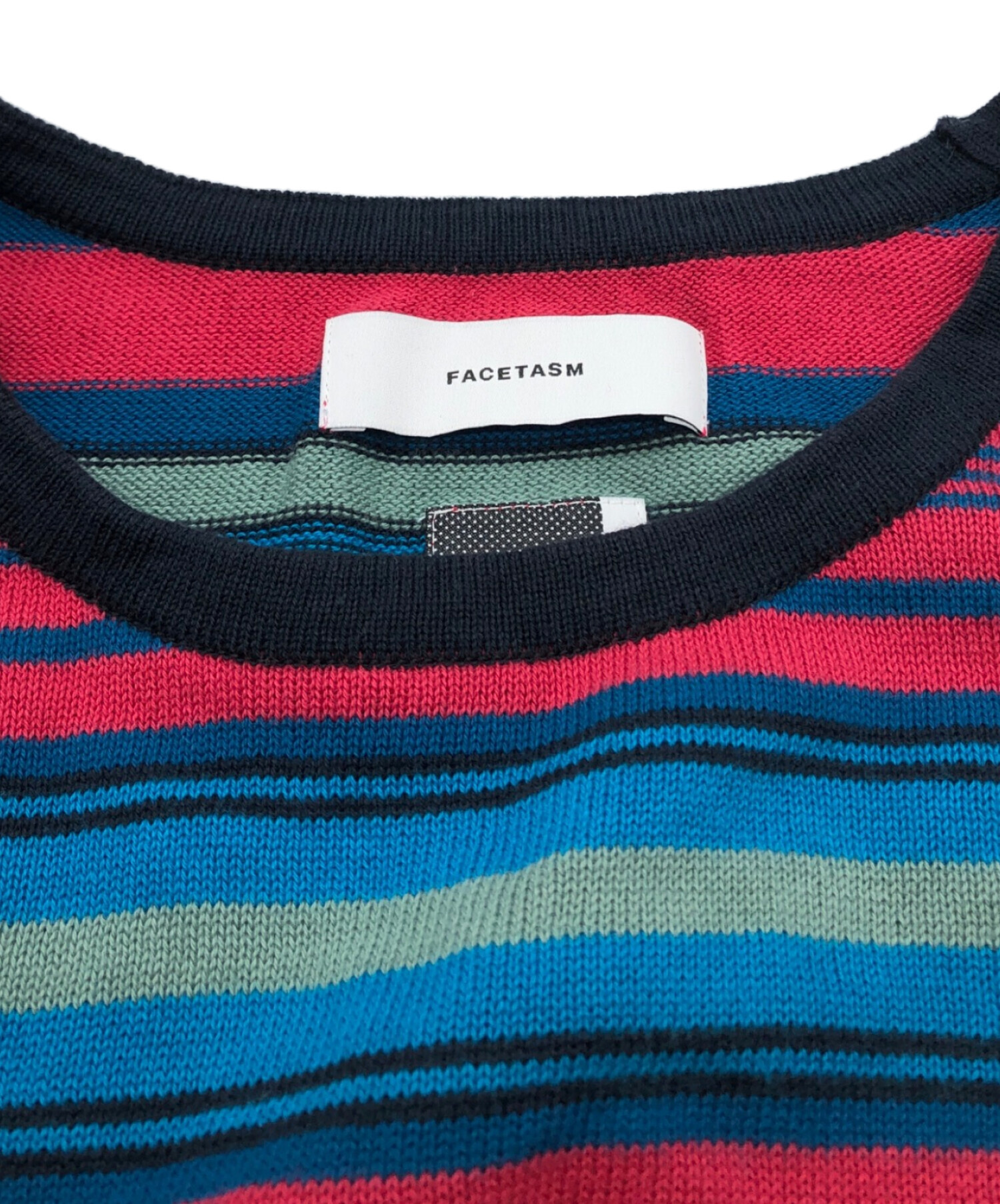 中古・古着通販】FACETASM (ファセッタズム) ボーダーデザインニット 