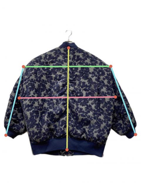 メゾンスペシャル フラワージャガードブルゾン ネイビー ジャケット 肉厚 メゾンスペシャル フラワージャガードブルゾン ネイビー