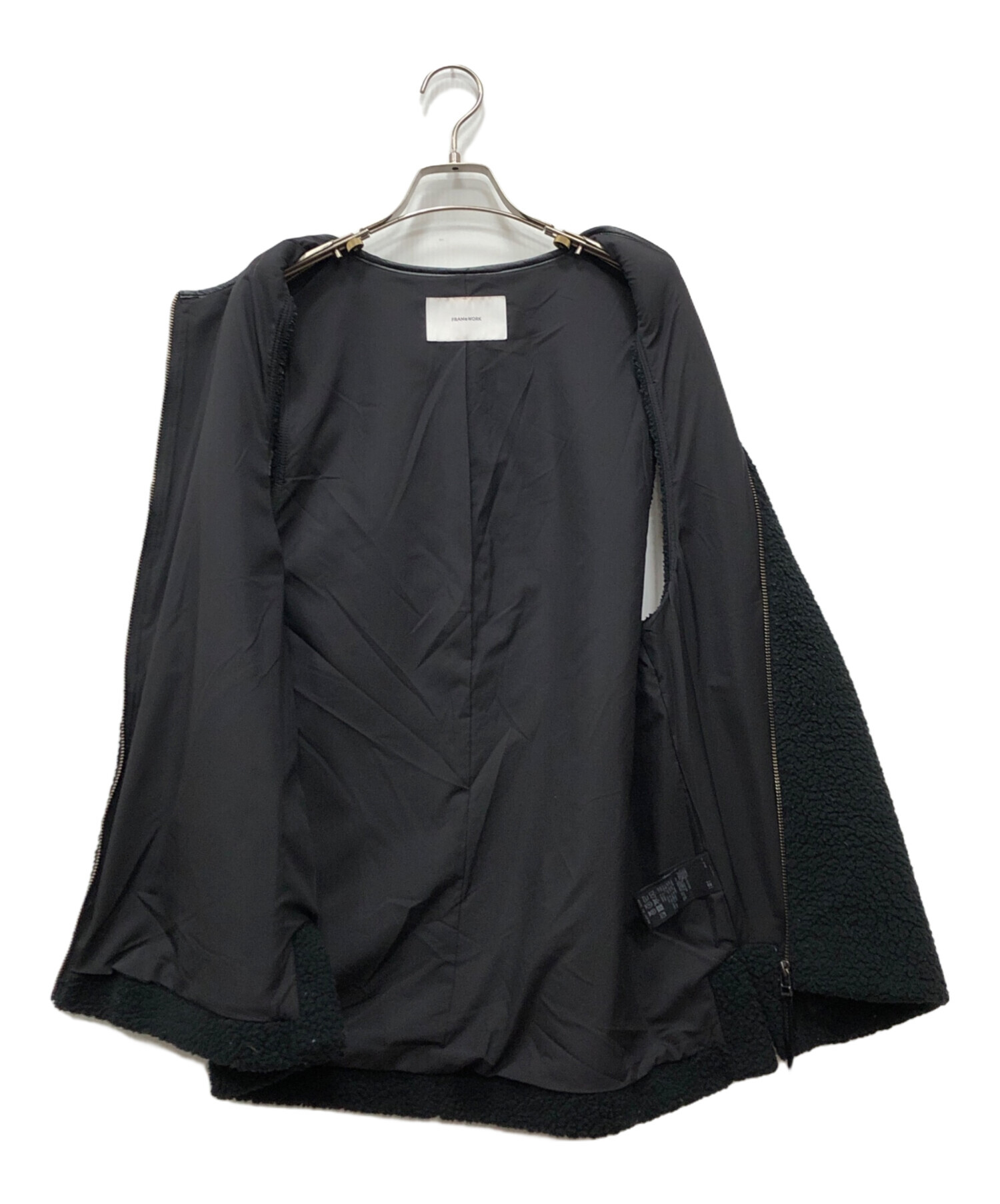 中古・古着通販】FRAMeWORK (フレームワーク) ボアベスト ブラック