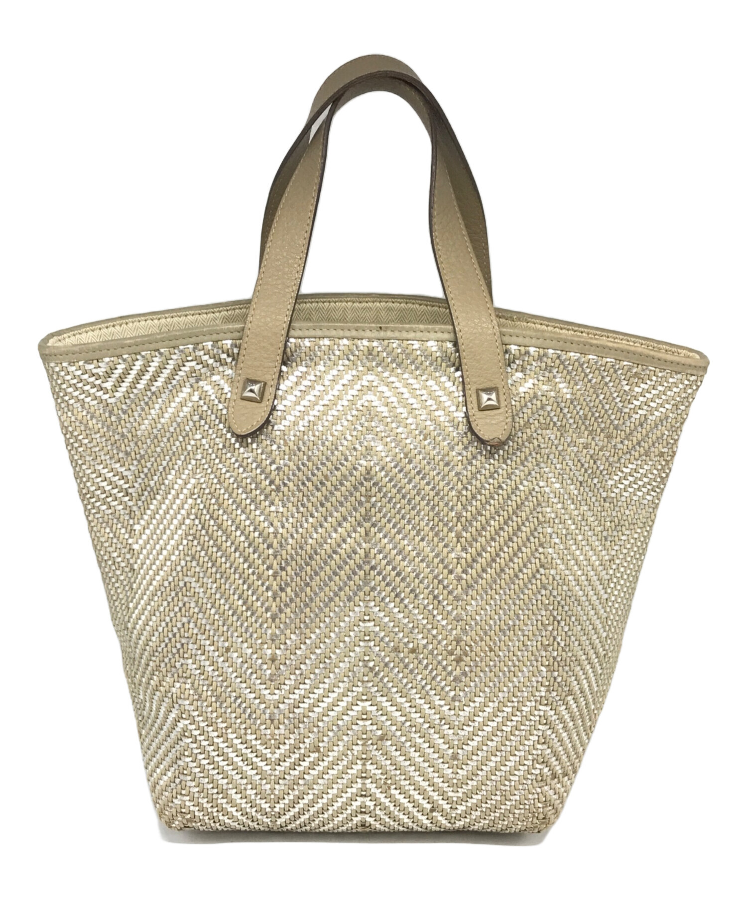 中古・古着通販】HERMES (エルメス) チェンナイ編み込み ハンドバッグ 