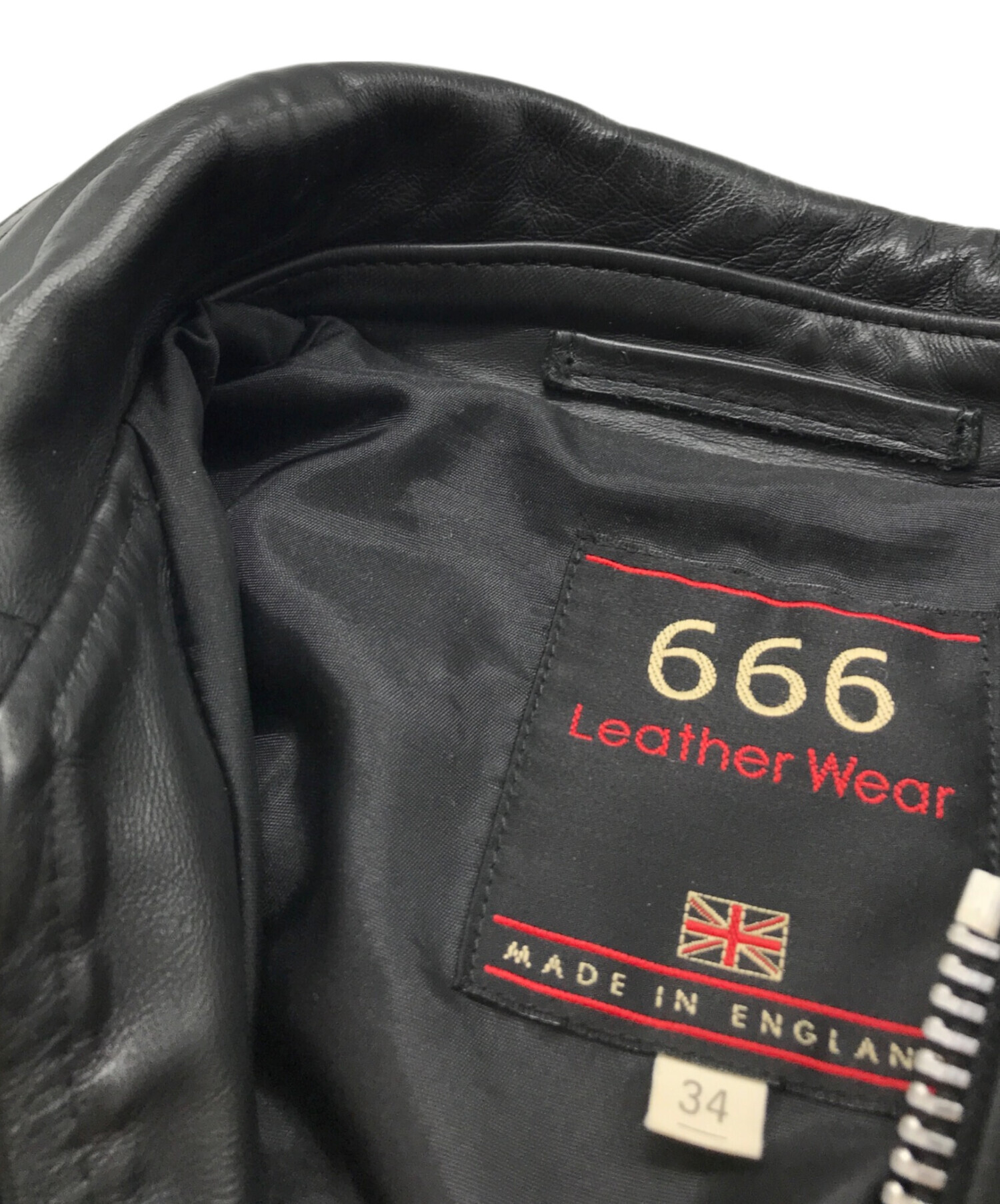 中古・古着通販】666 (666) シングルライダースレザージャケット