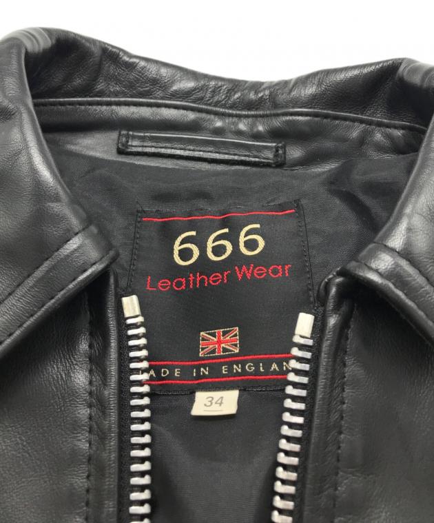 中古・古着通販】666 (666) シングルライダースレザージャケット