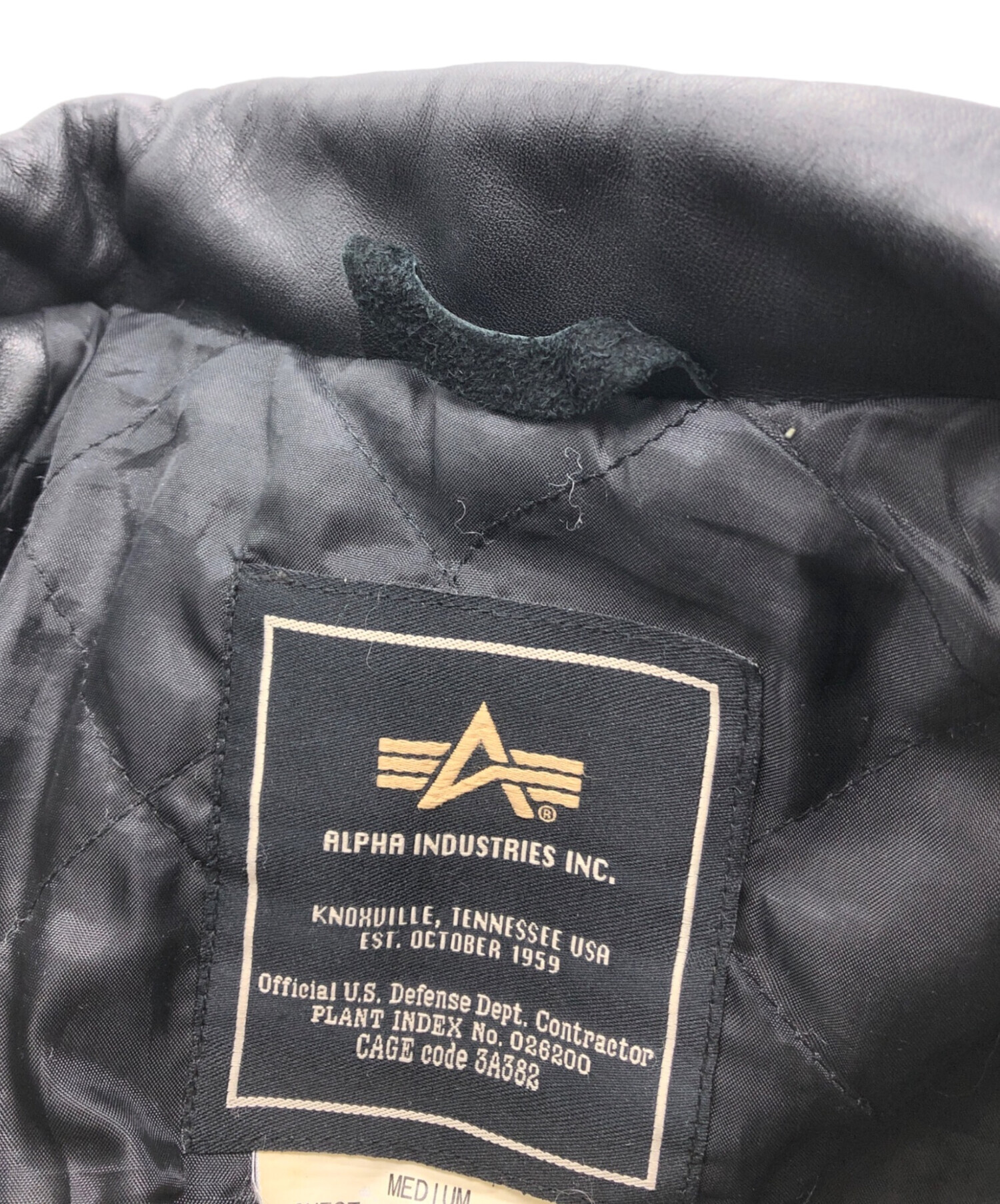 中古・古着通販】ALPHA (アルファ) ライダースジャケット ブラック