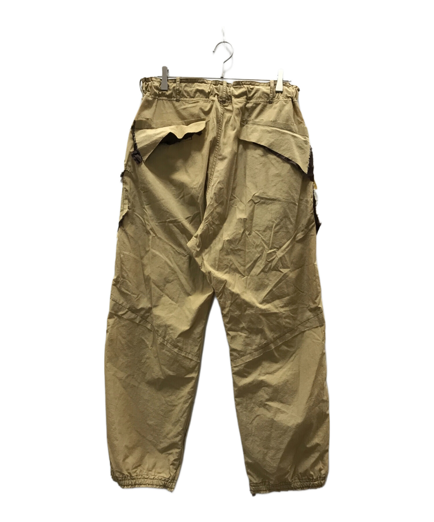 中古・古着通販】sulvam (サルバム) ナイロンデザインパンツ ベージュ 