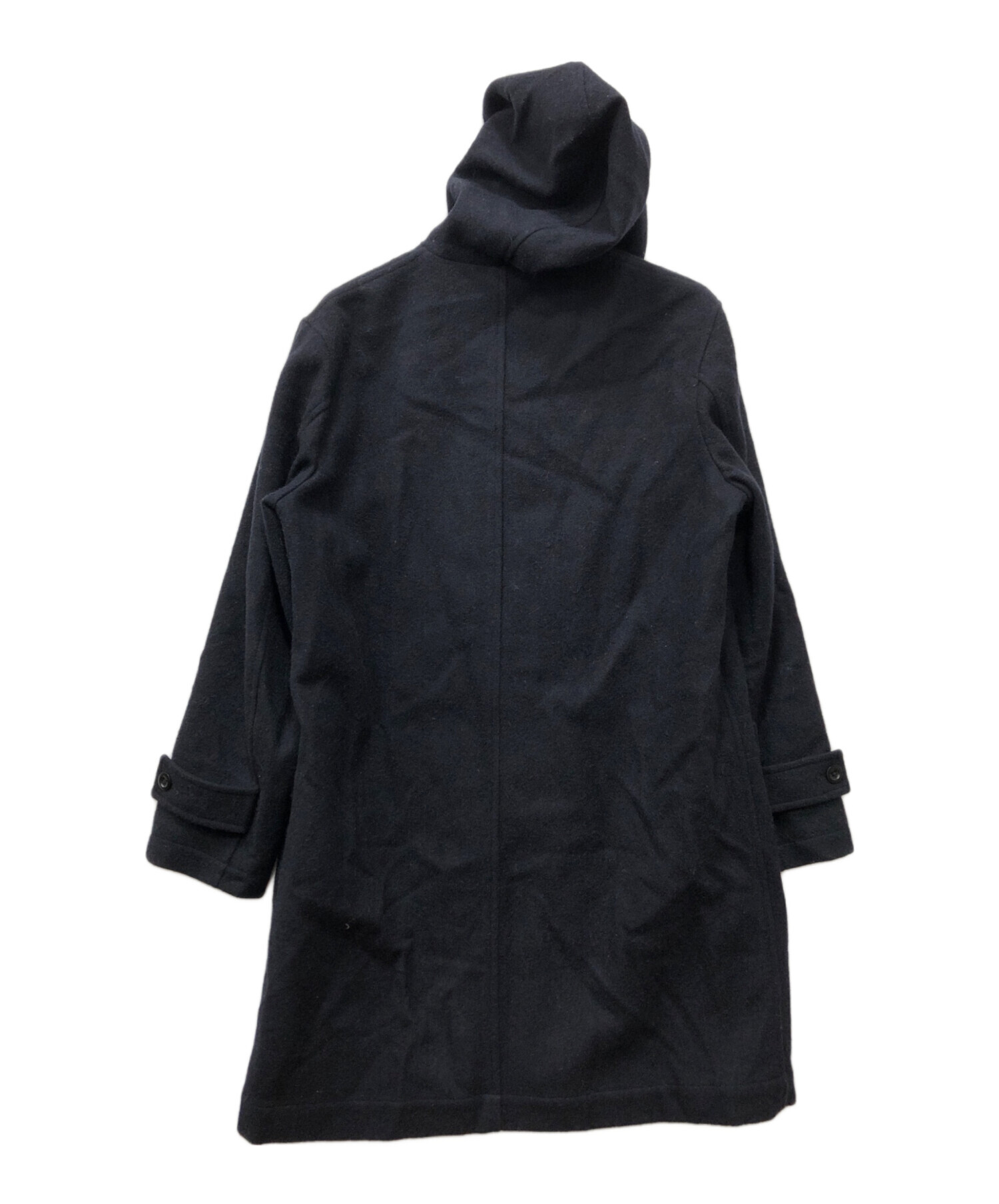 MHL.ウールフーデッドコート ロング ネイビー エムエイチエル MHL. ウール フーデッドロングコート I ネイビー 半裏 - メルカリ
