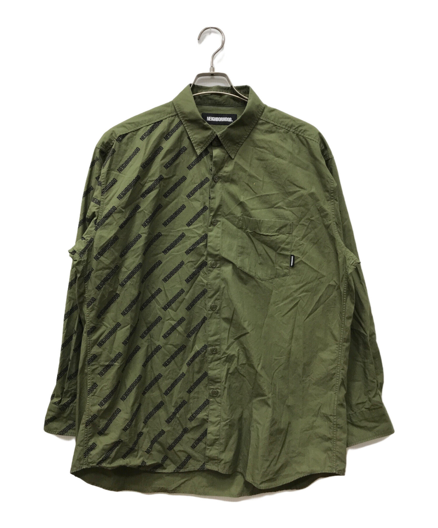 中古・古着通販】NEIGHBORHOOD (ネイバーフッド) C-SHIRT LS カーキ
