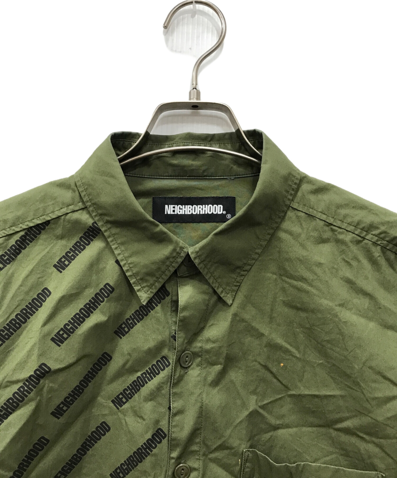 中古・古着通販】NEIGHBORHOOD (ネイバーフッド) C-SHIRT LS カーキ