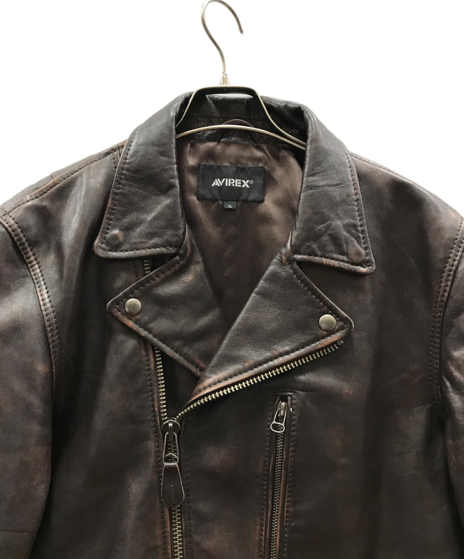 中古・古着通販】AVIREX (アヴィレックス) AGED LEATHER W-RIDERS