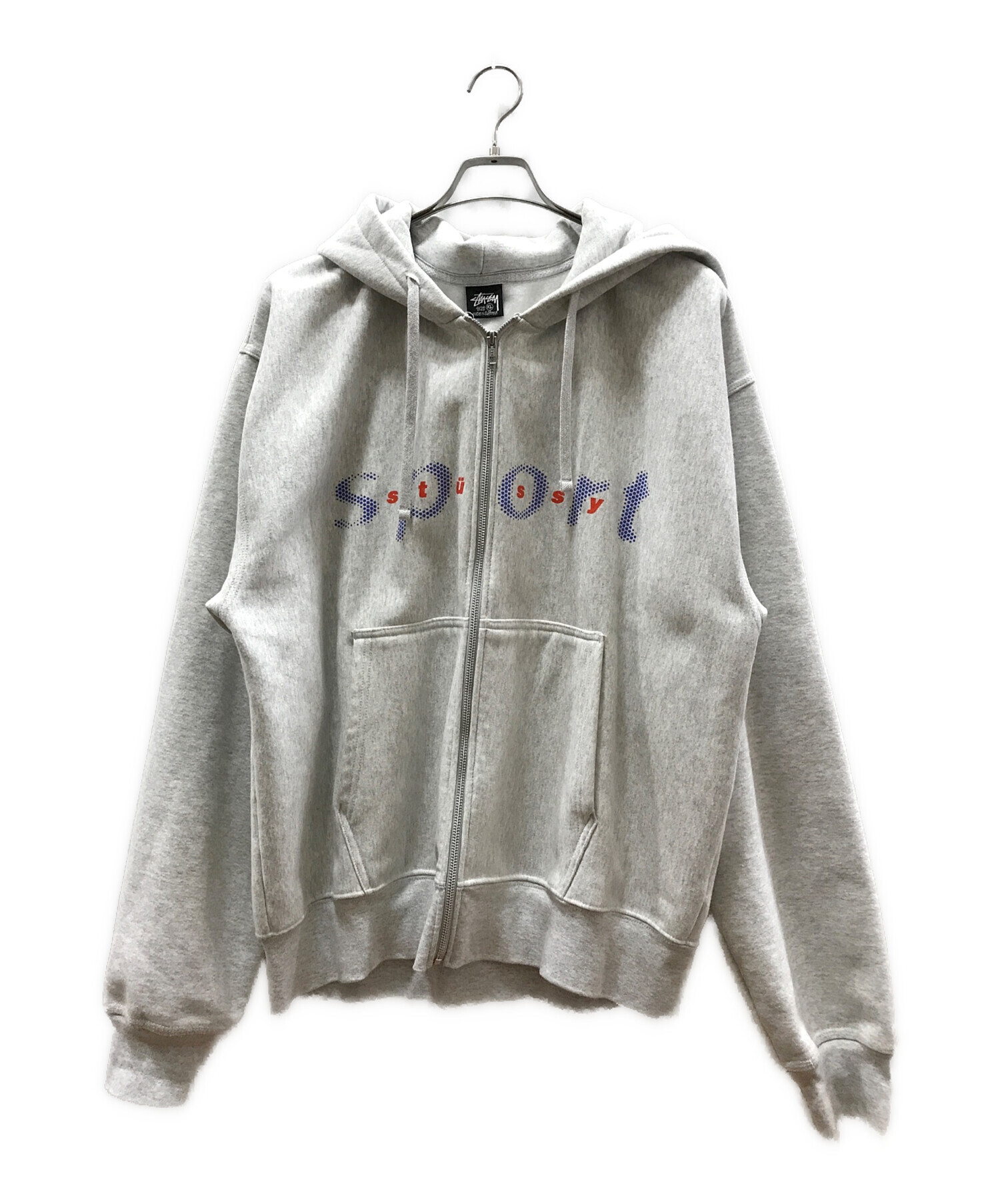 中古・古着通販】stussy (ステューシー) Dot Sport Zip Hoodie グレー