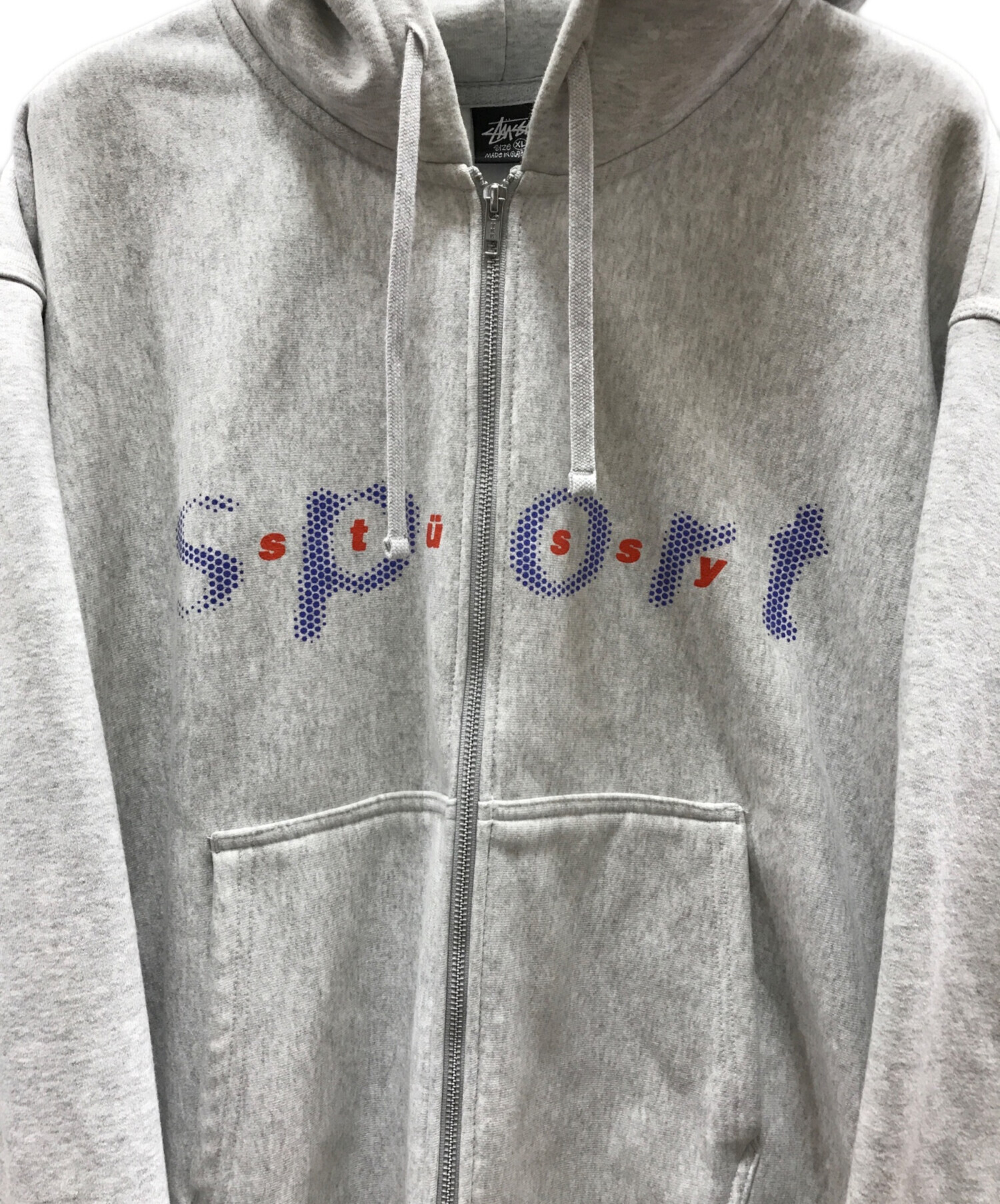 中古・古着通販】stussy (ステューシー) Dot Sport Zip Hoodie グレー