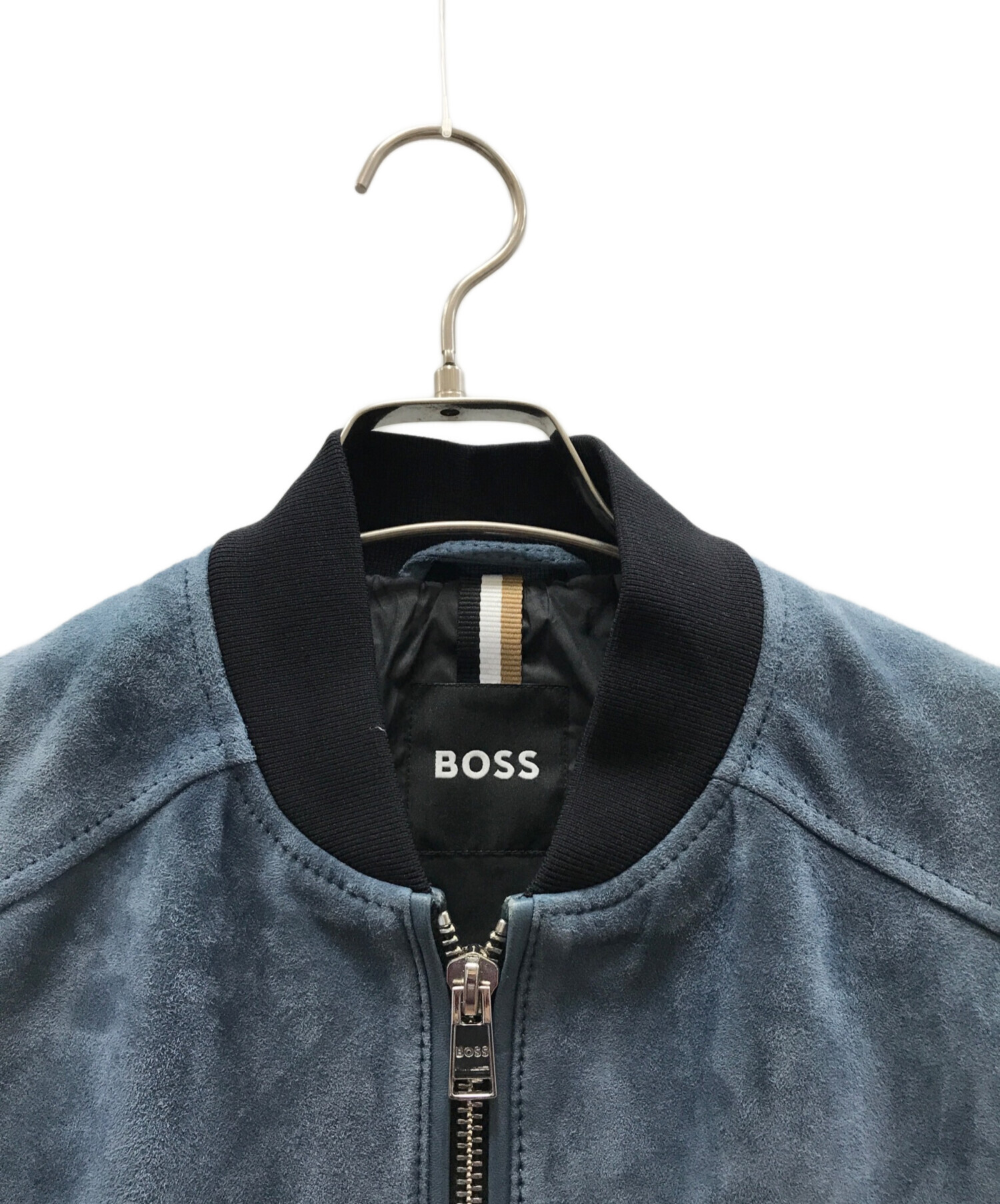 BOSS スウェードレザージャケット BOSS - レギュラーフィットジャケット スエード - ブラック