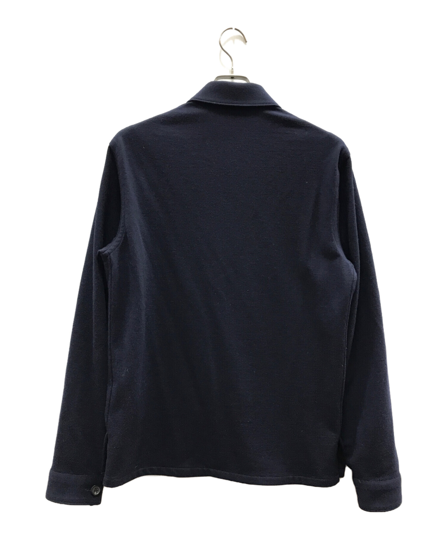 中古・古着通販】PRADA (プラダ) 三角プレート シャツ ネイビー サイズ