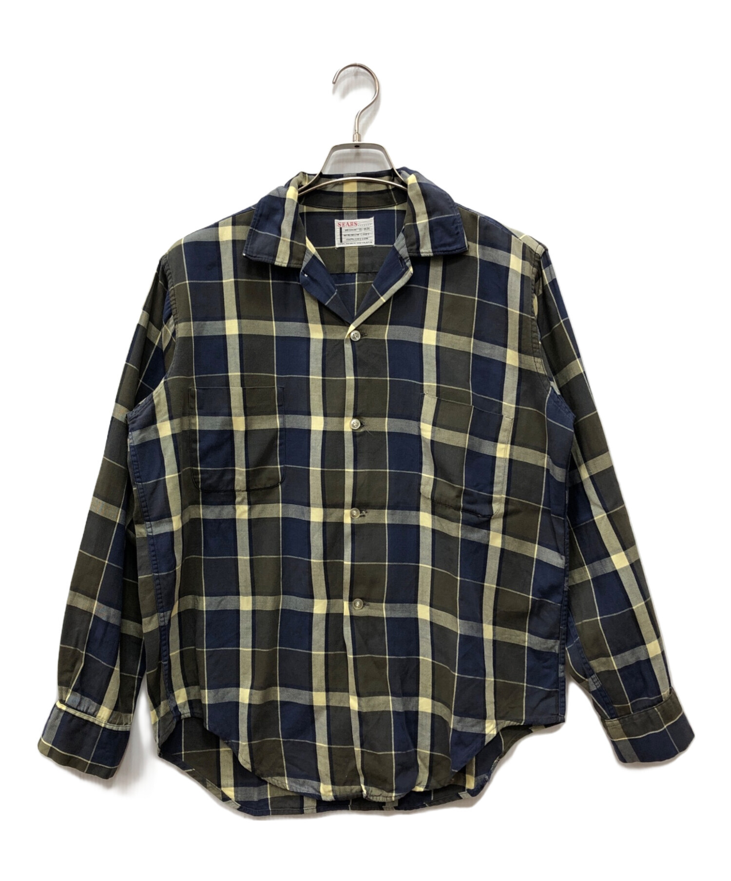 中古・古着通販】Sears (シアーズ) オープンカラーシャツ グリーン