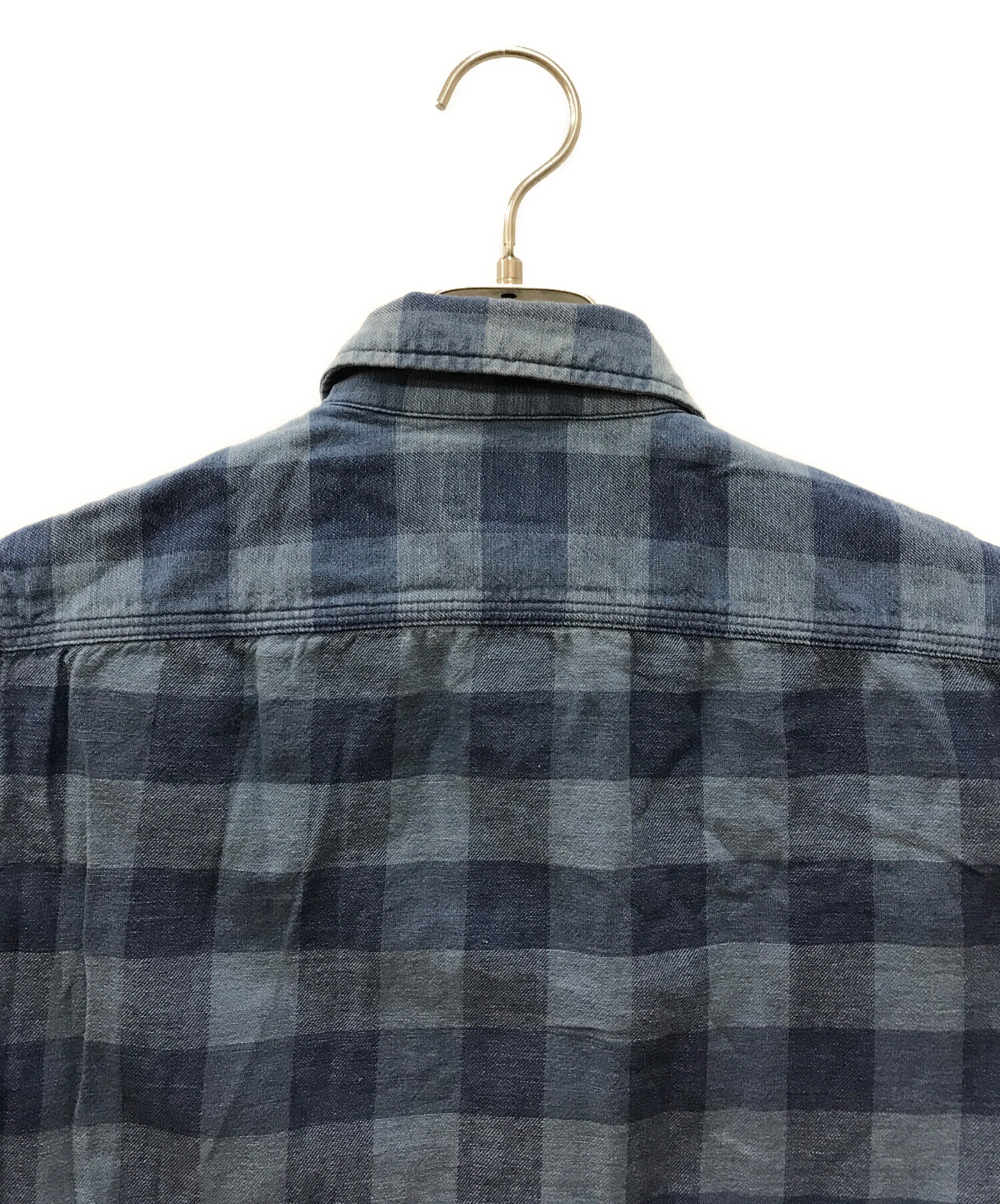 中古・古着通販】RRL (ダブルアール) チェックシャツ ブルー