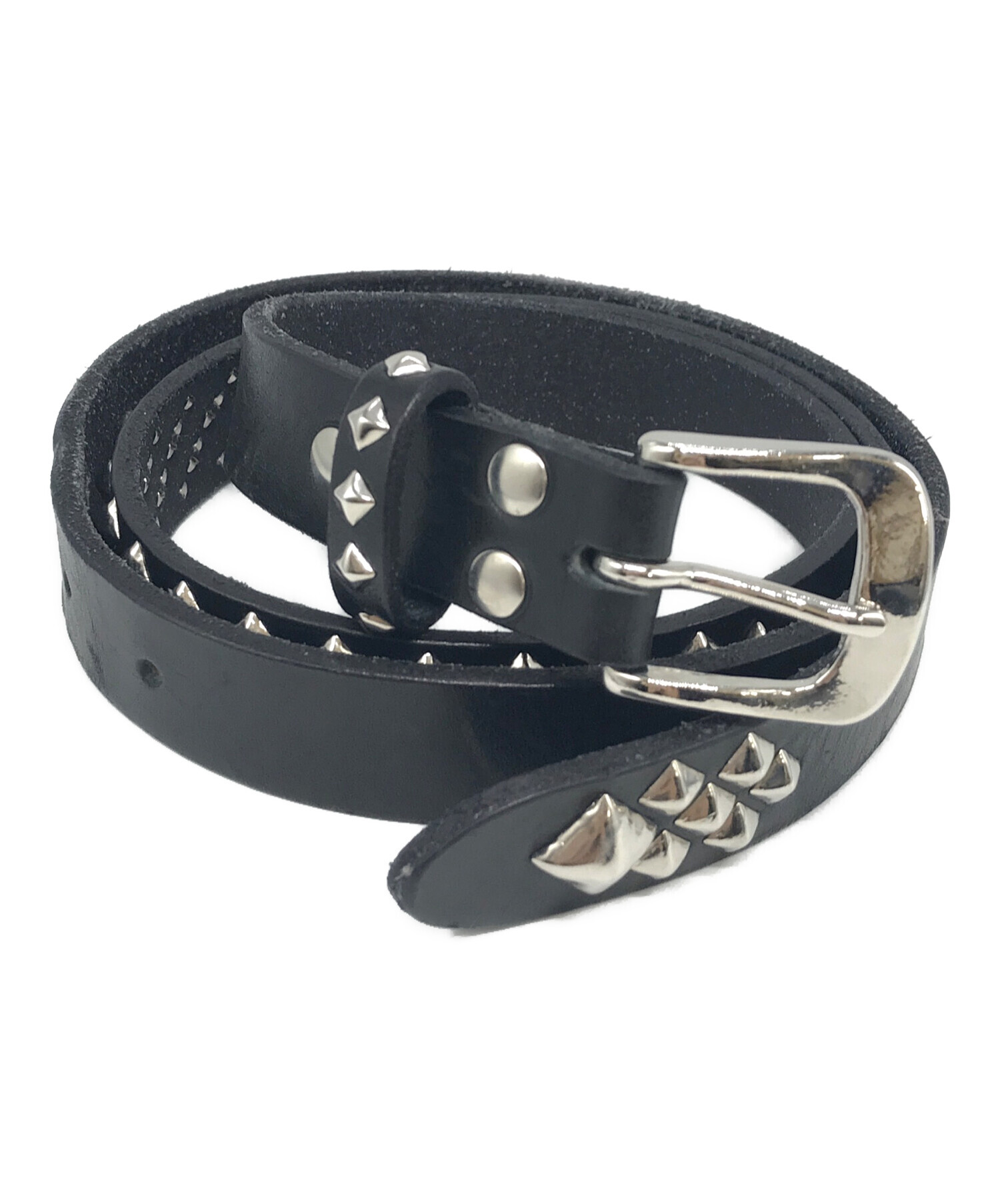中古・古着通販】CALEE (キャリー) STUDS LEATHER NARROW BELT