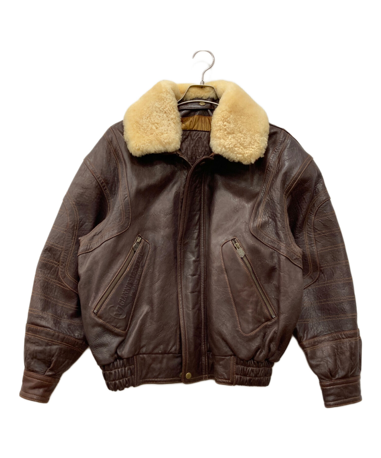 d*9様 VALENTINO レザージャケット ヴィンテージ 古着 A-2 中古・古着通販】GIANNI VALENTINO (ジャンニバレンチノ) A-2フライト