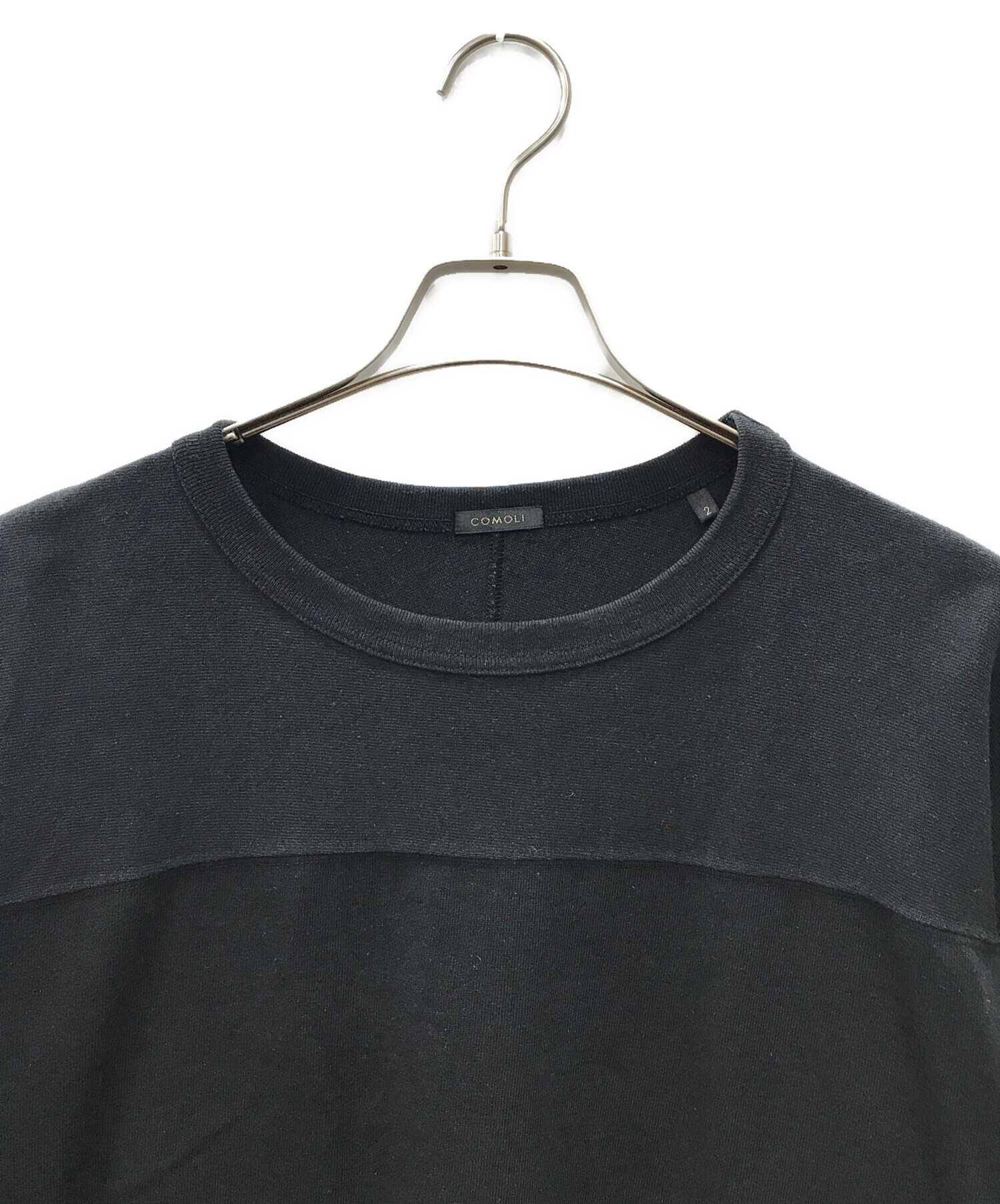 中古・古着通販】COMOLI (コモリ) フットボールTシャツ ブラック
