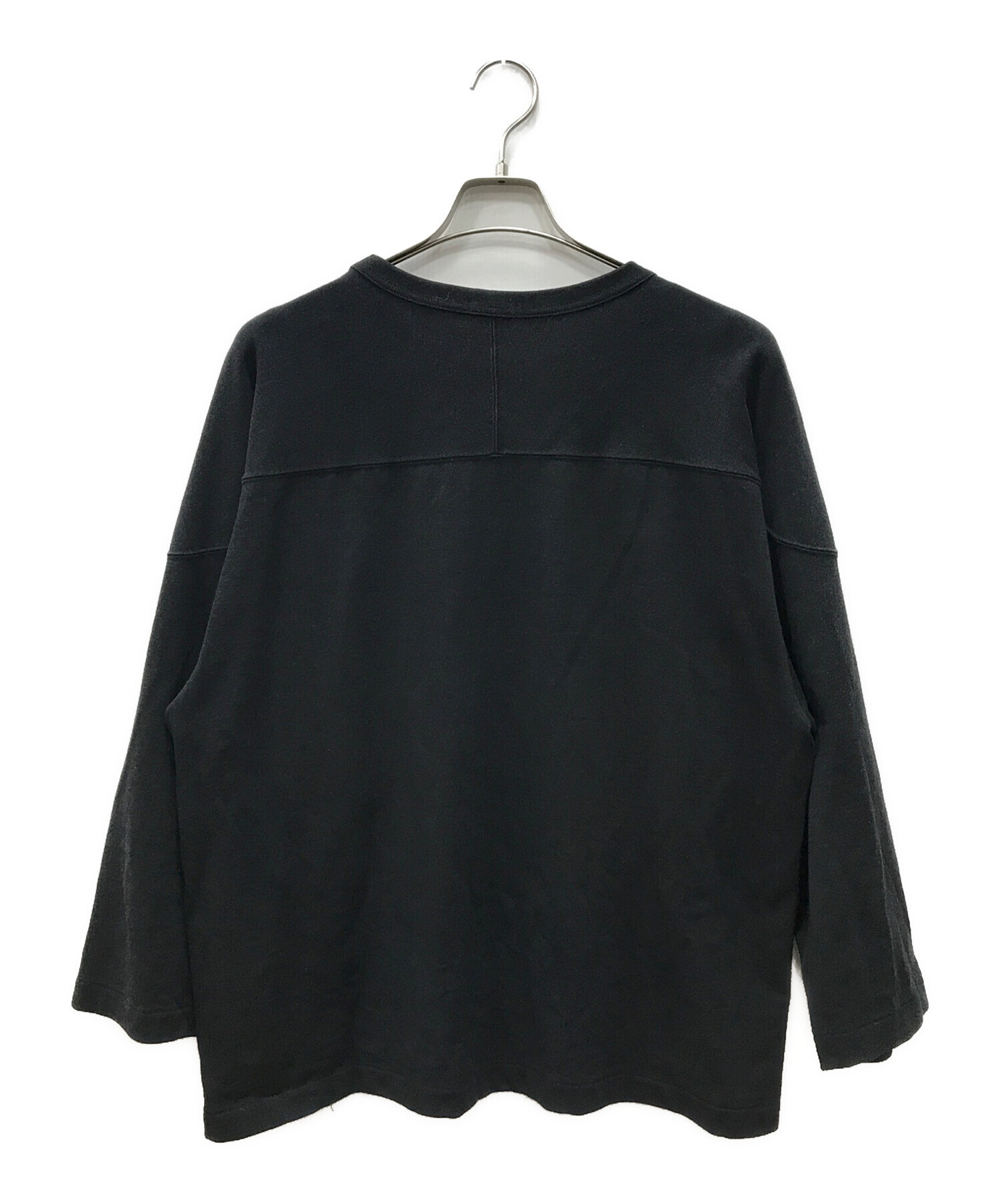 中古・古着通販】COMOLI (コモリ) フットボールTシャツ ブラック