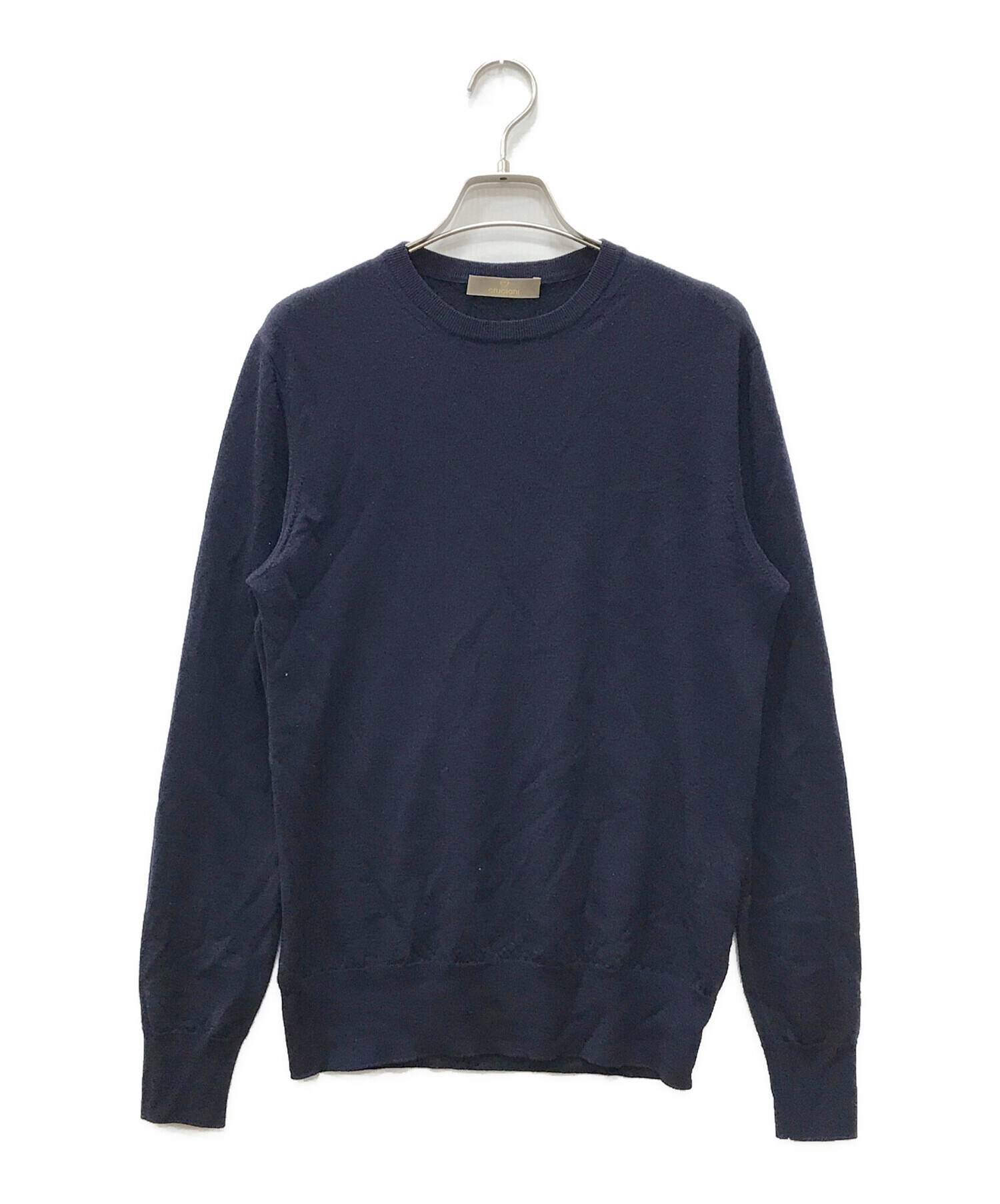 中古・古着通販】CRUCIANI (クルチアーニ) LANAウールニット ネイビー 