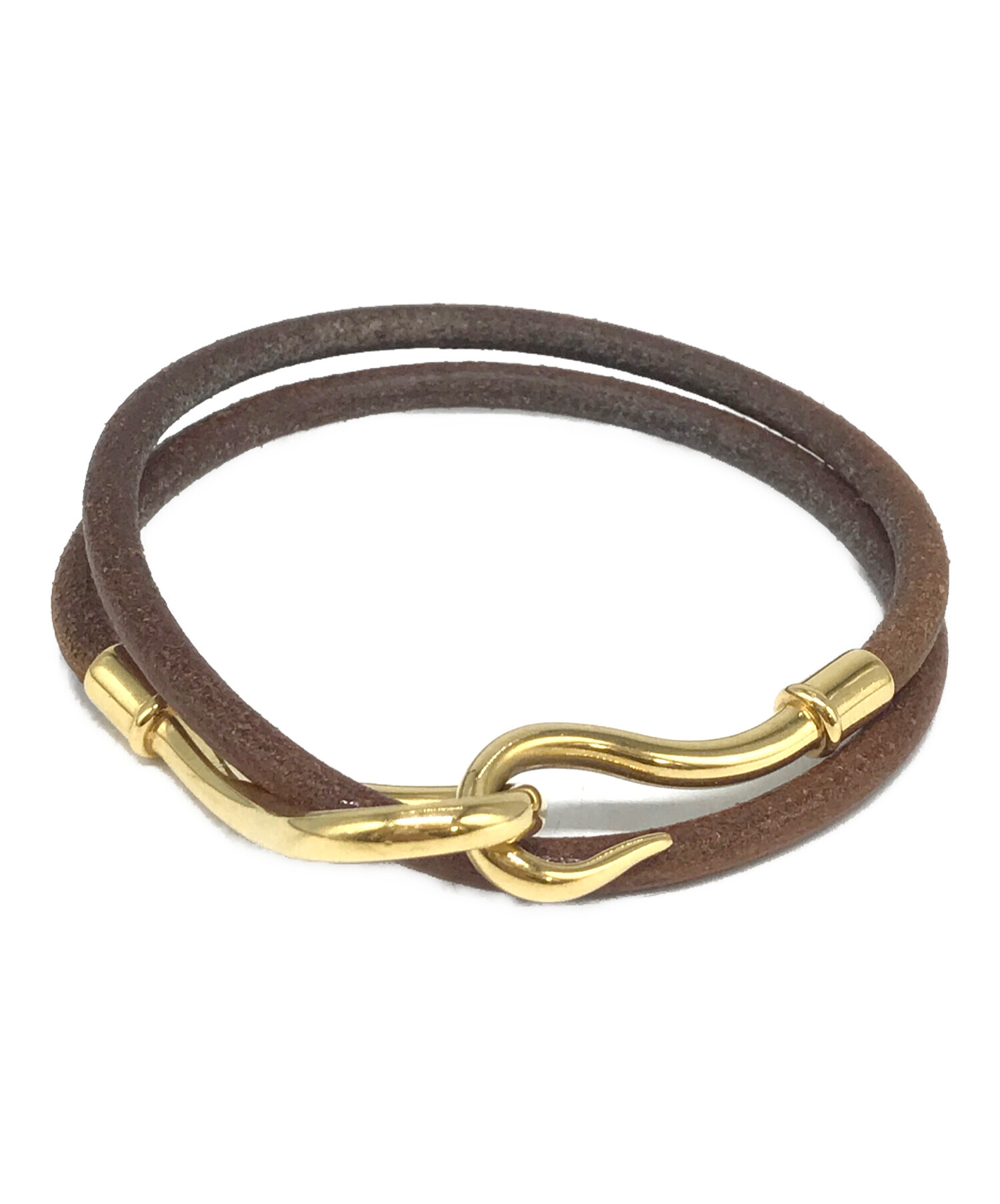 中古・古着通販】HERMES (エルメス) ジャンボブレスレット ブラウン 