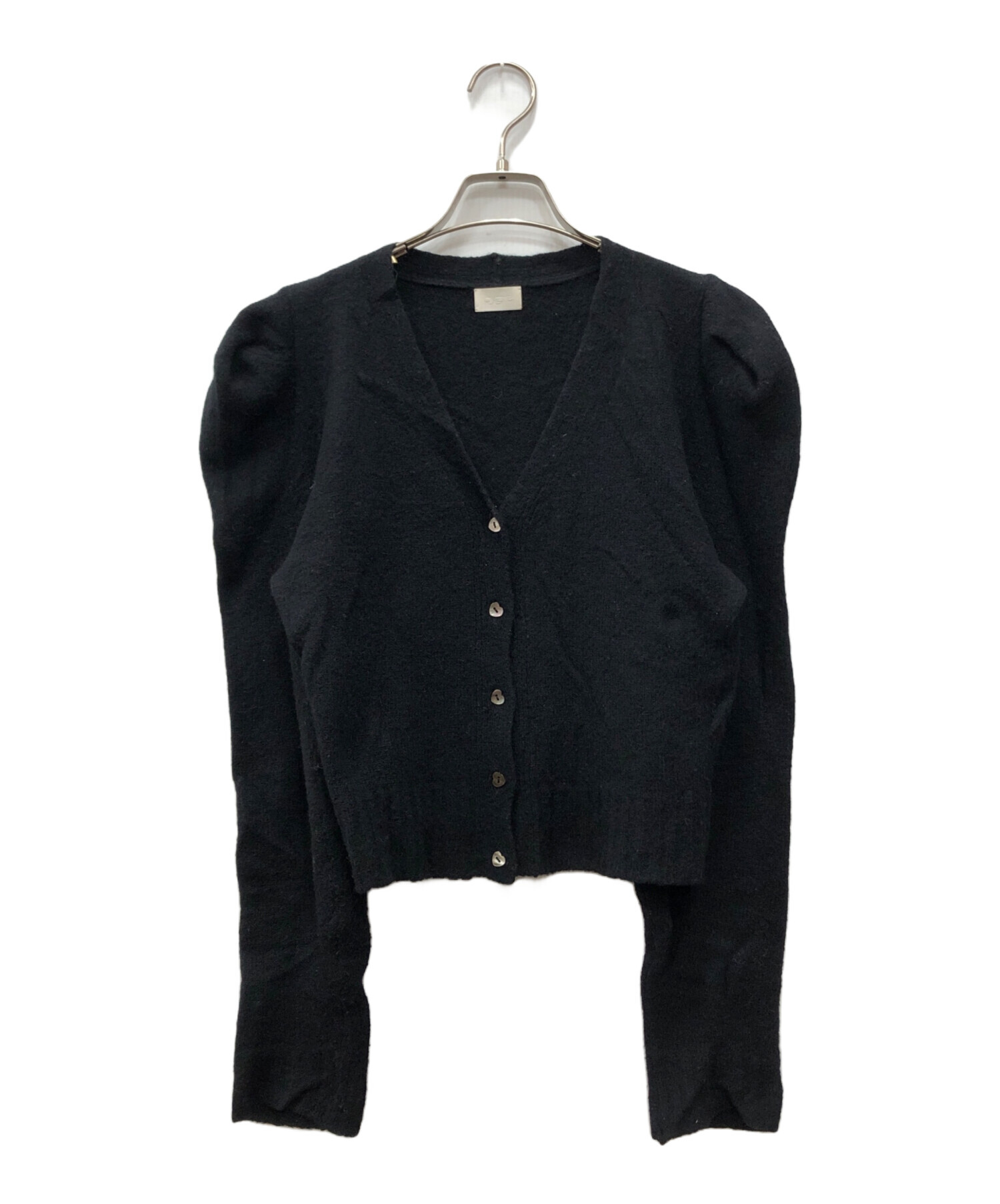 中古・古着通販】cygne (シーニュ) ハートボタンカーディガン ブラック