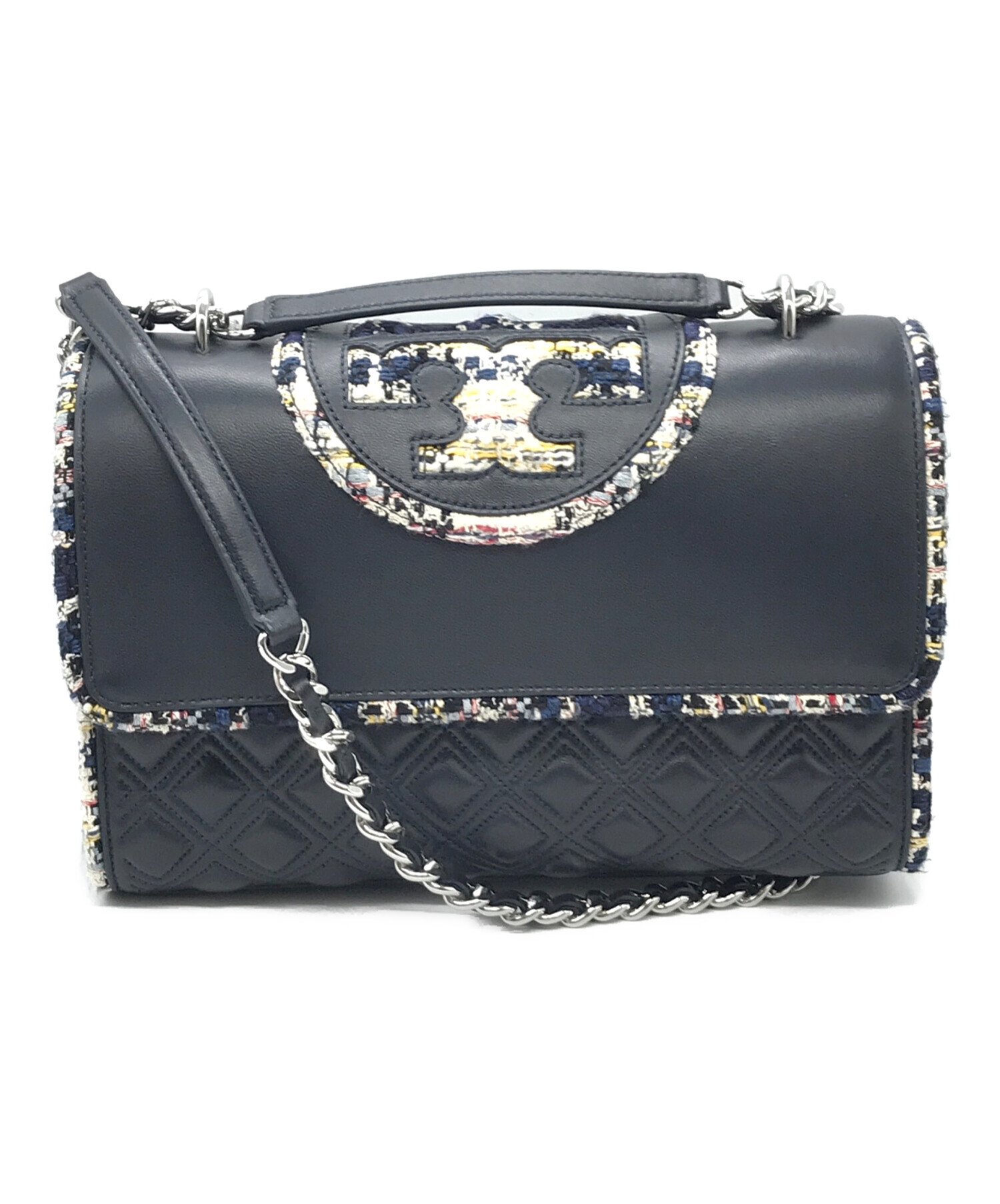 トリーバーチツィードチェーンショルダーTORY BURCH チェーンバッグ