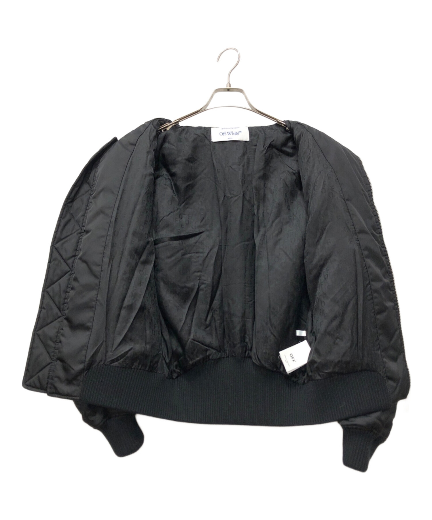 中古・古着通販】OFFWHITE (オフホワイト) Bomber Jacket ブラック