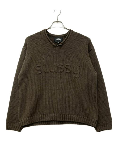 COLE SWEATER Sサイズ 中古・古着通販】stussy (ステューシー) Roll V-Neck Logo Sweater