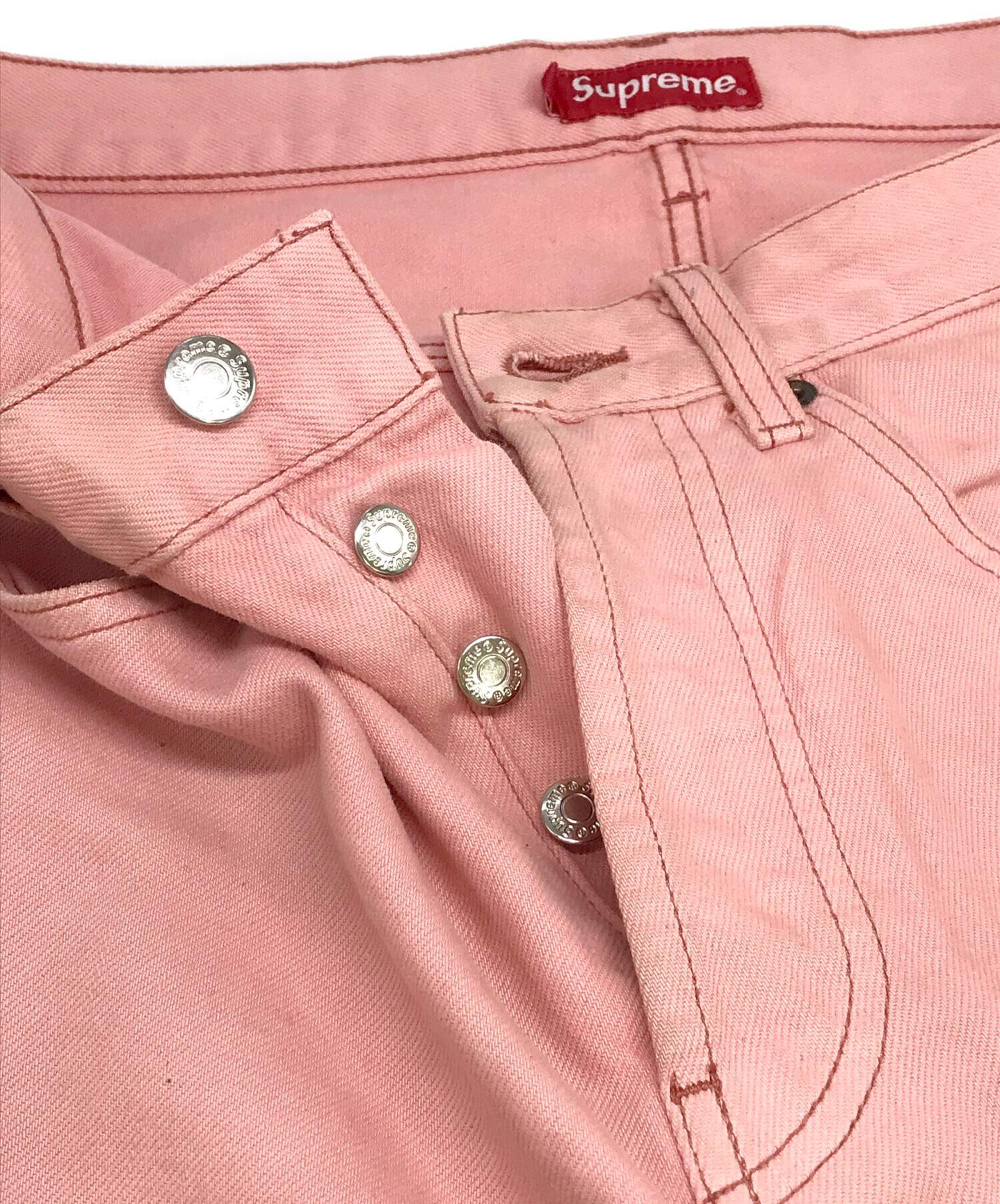 中古・古着通販】Supreme (シュプリーム) Washed Regular Jean ピンク