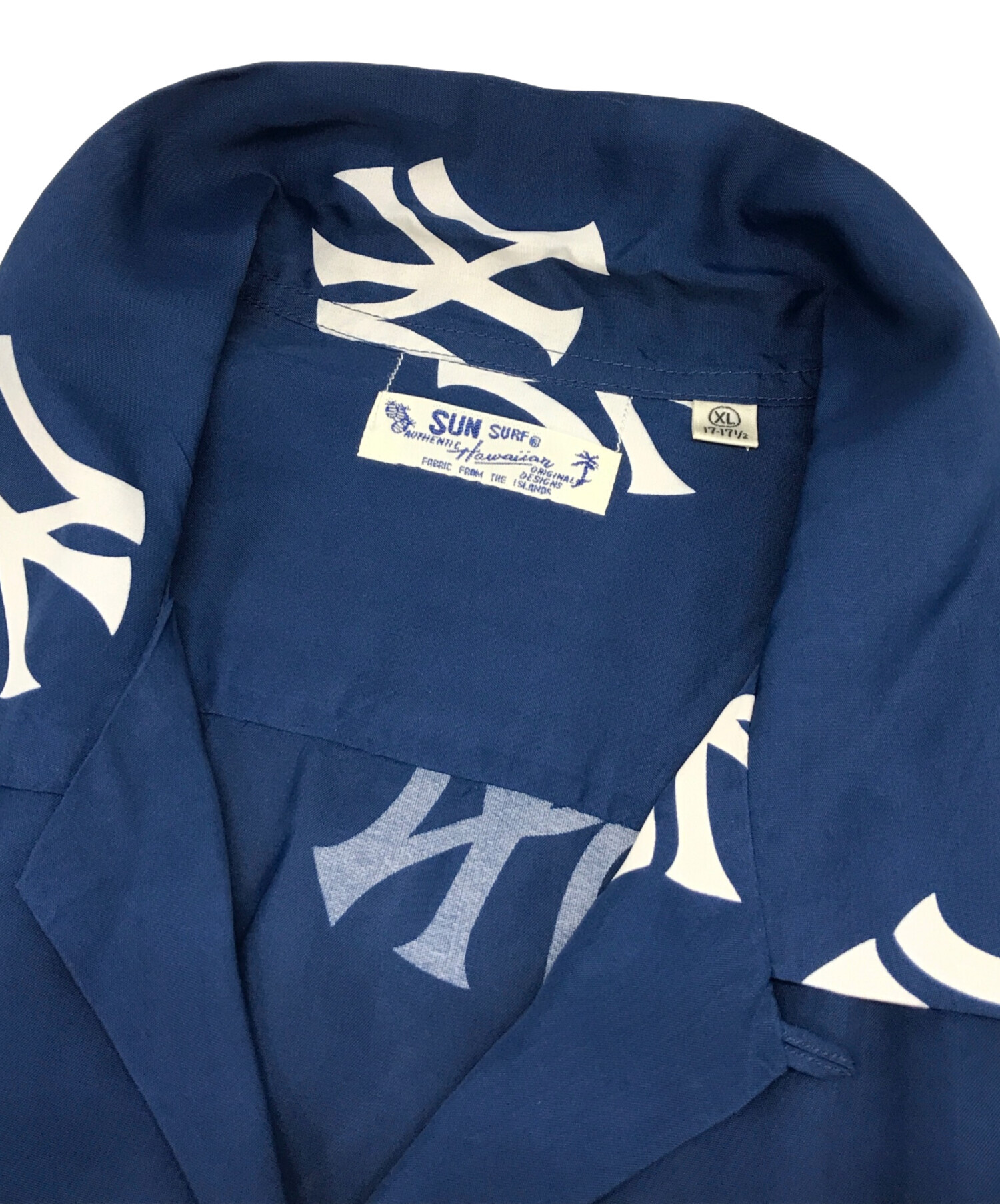 ラレル様　SUN SURF × BEAMS /MLB ロゴ アロハ シャツ XL SUN SURF（サンサーフ）の「SUN SURF × BEAMS / 別注 MLB ロゴ アロハ