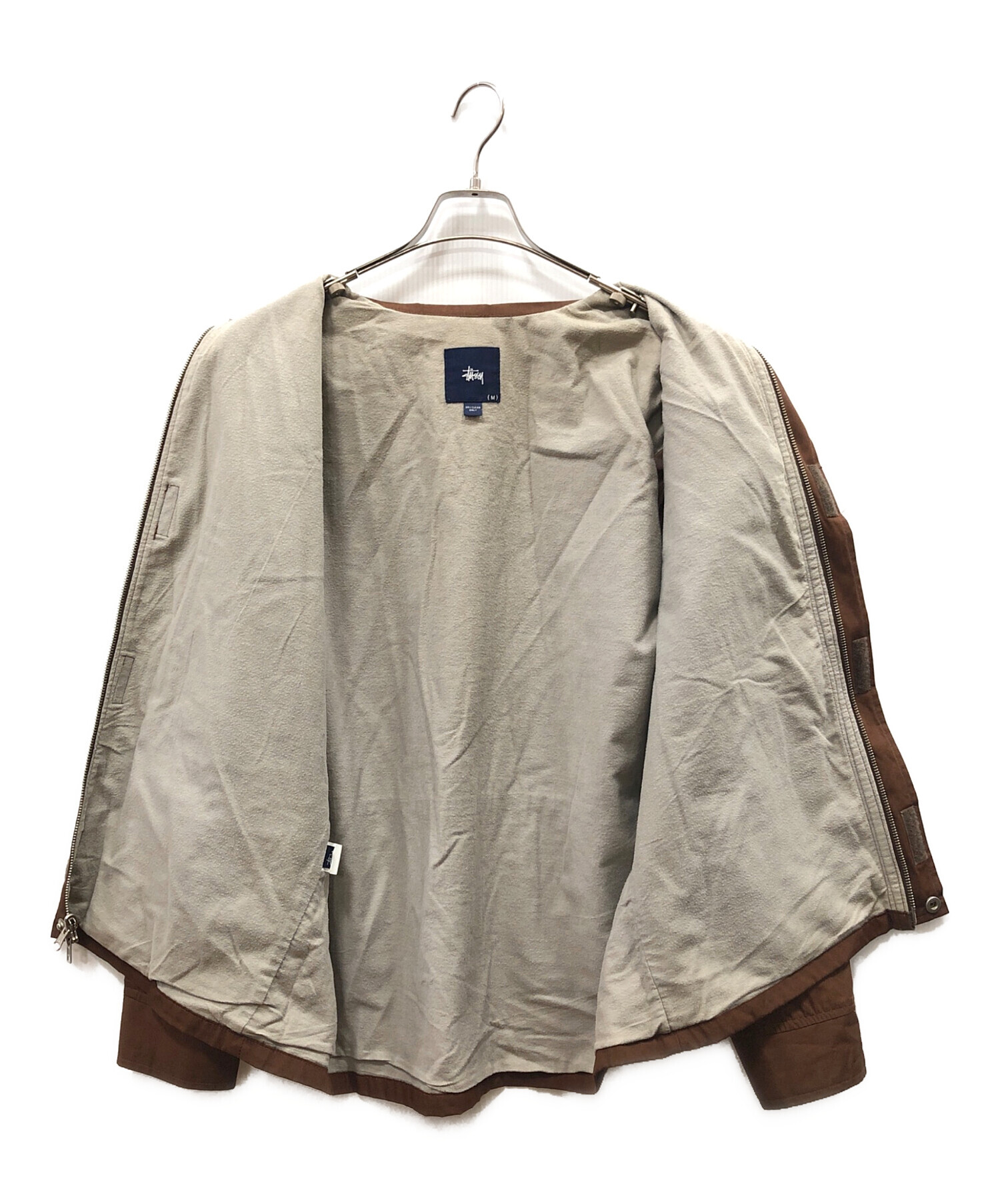 Stussy ナイロンジャケット ブラウン Lサイズ 中古・古着通販】stussy (ステューシー) ナイロンジャケット ブラウン