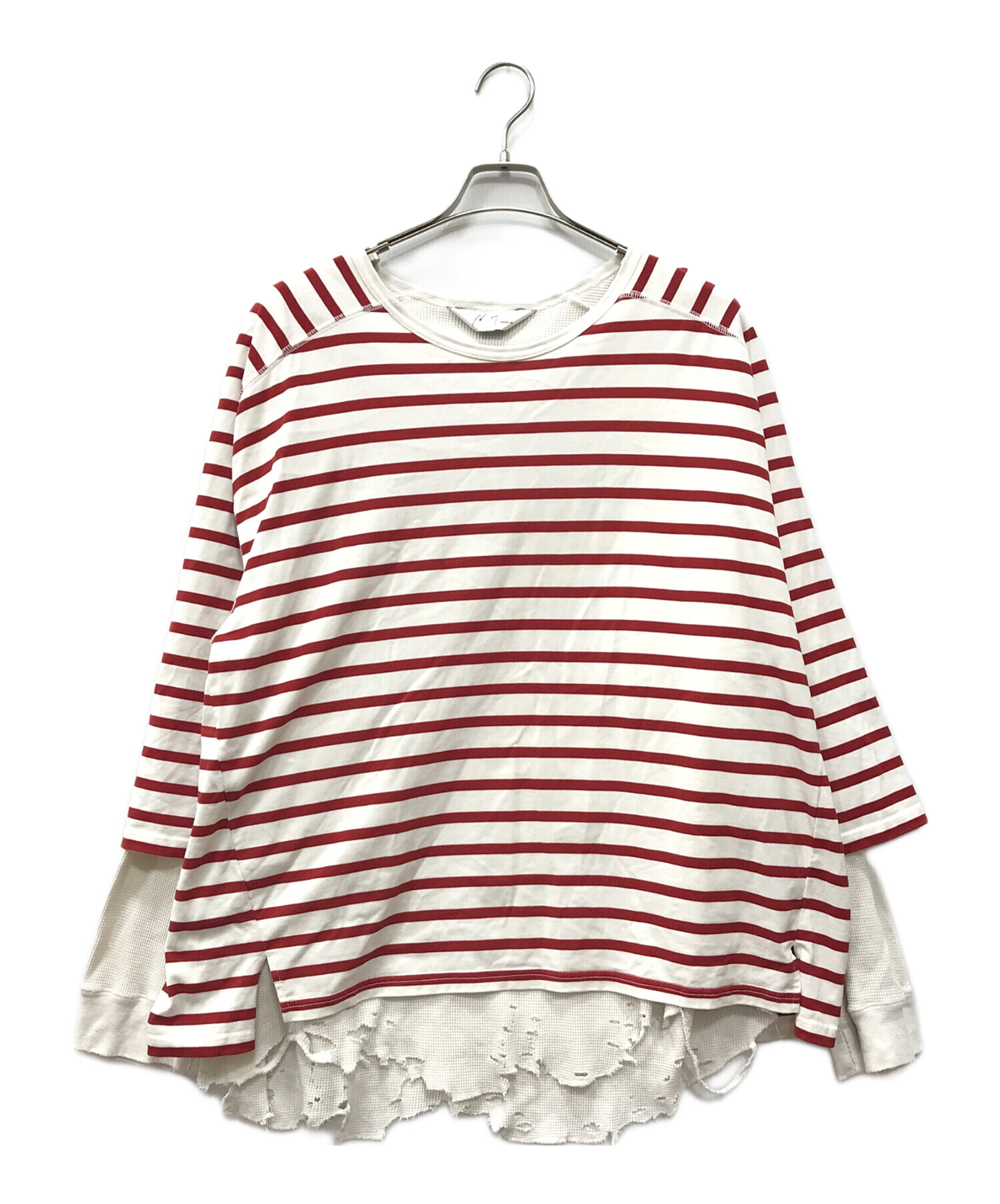 中古・古着通販】ANCELLM (アンセルム) BORDER LAYERED LS SHIRT