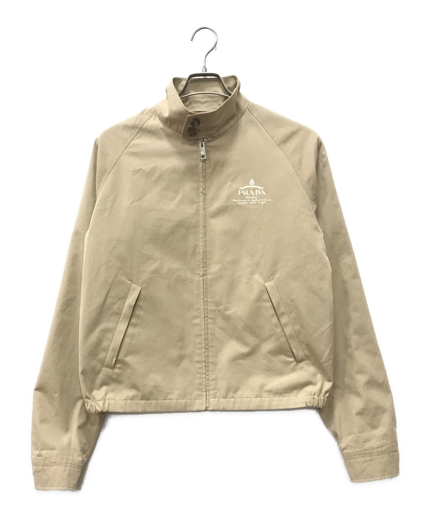 プラダ　ジャンパー　ブルゾン　アウター　フード　ベージュ　イタリー製　ベージュ ベージュ系 S PRADA(プラダ) ブルゾン(メンズ) - ブランド通販のBUYMA