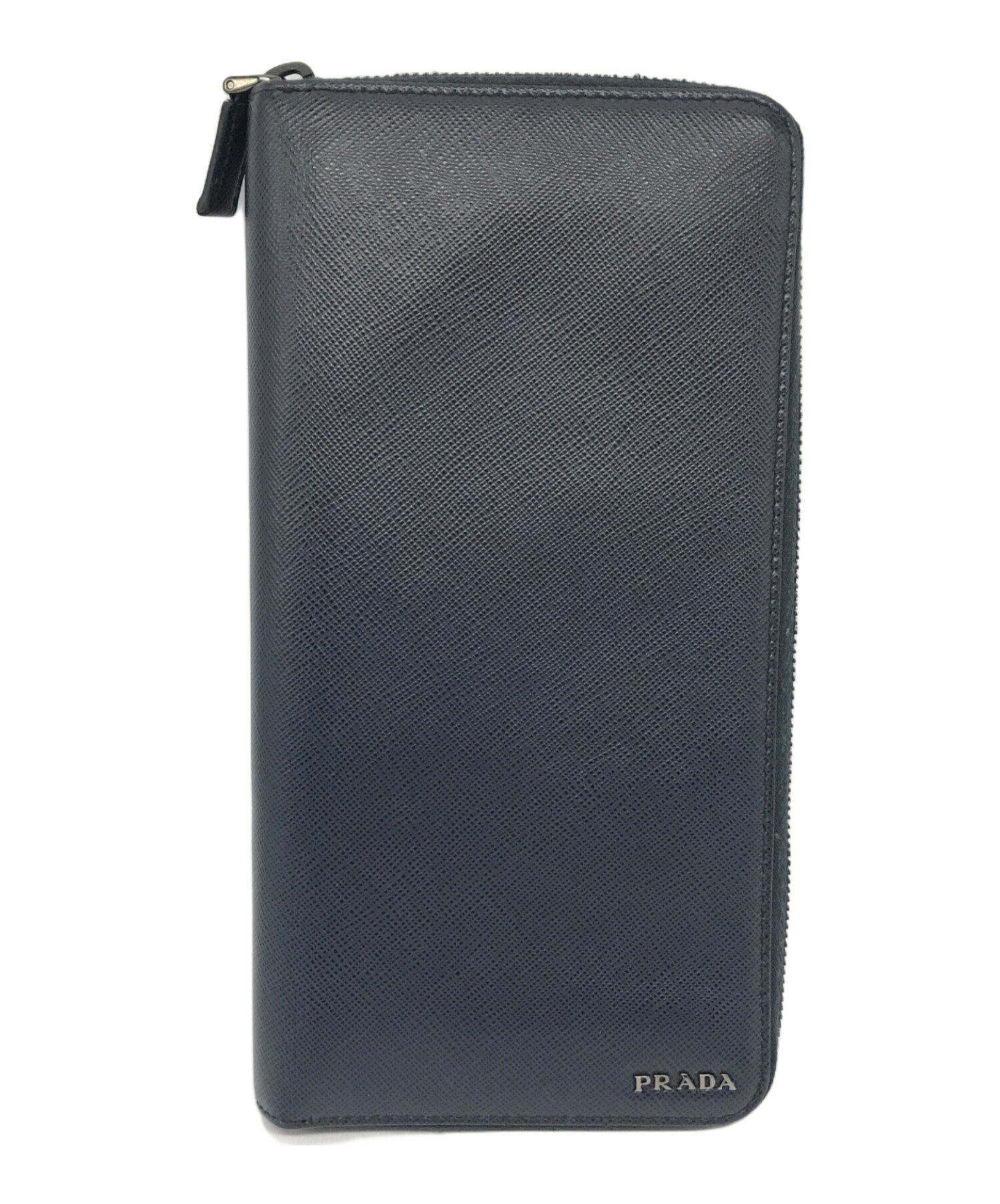 PRADA ブラックレザー ラウンドジップケース ネスター 冷蔵ディスプレイケースPRADA ラウンドファスナー 長財布