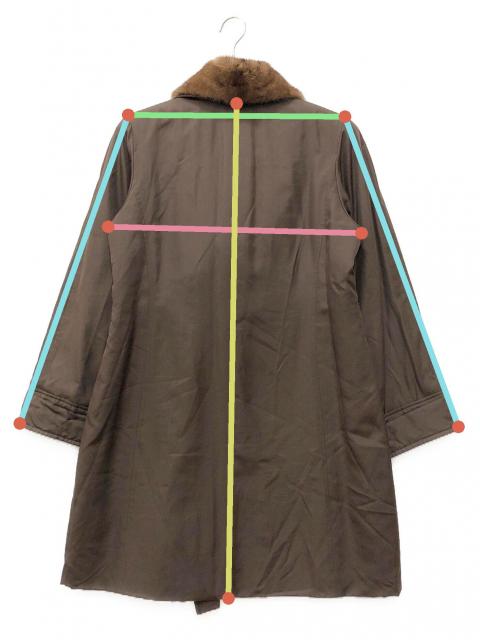 中古・古着通販】LEONARD (レオナール) シルク中綿コート ブラウン