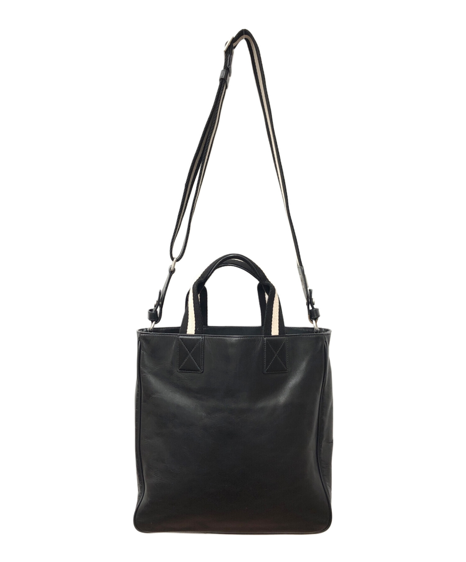 中古・古着通販】BALLY (バリー) 2WAYレザーショルダーバッグ ブラック 