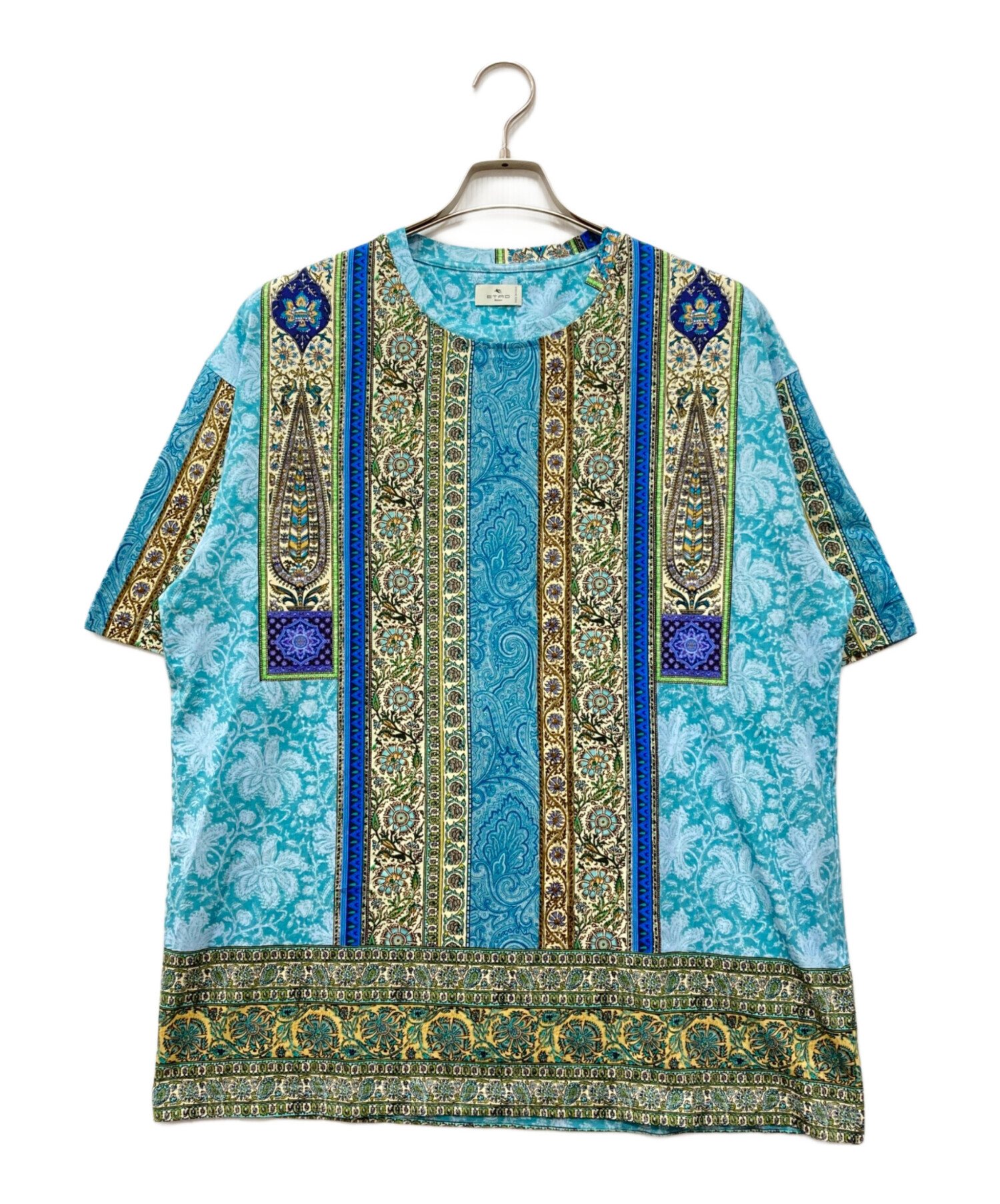 中古・古着通販】ETRO (エトロ) ペイズリーtシャツ ブルー サイズ:XL