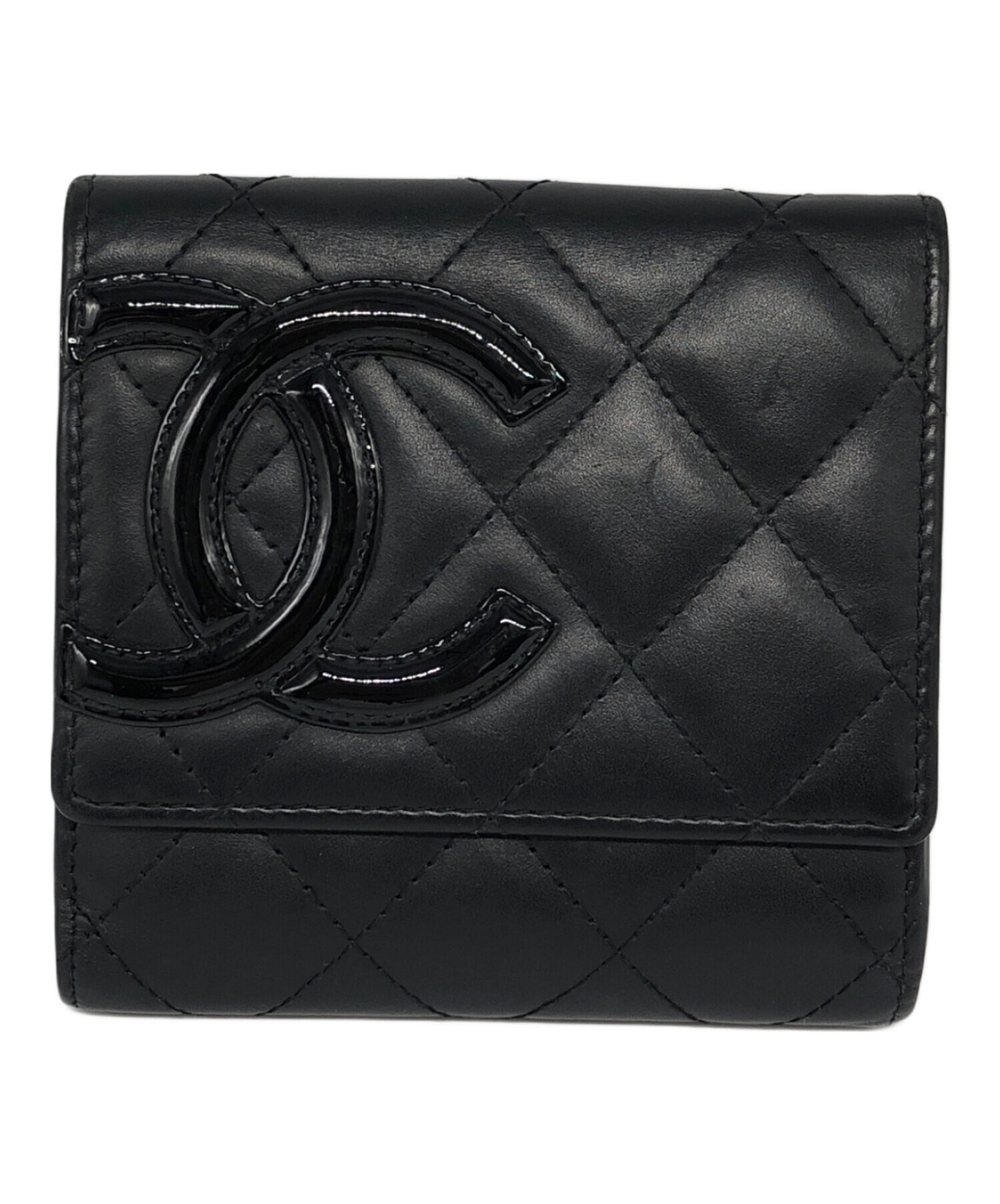 中古・古着通販】CHANEL (シャネル) マトラッセ2つ折り財布 ブラック