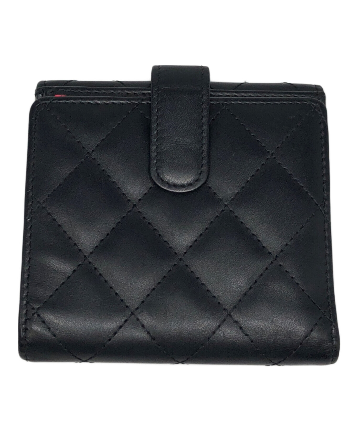 中古・古着通販】CHANEL (シャネル) マトラッセ2つ折り財布 ブラック