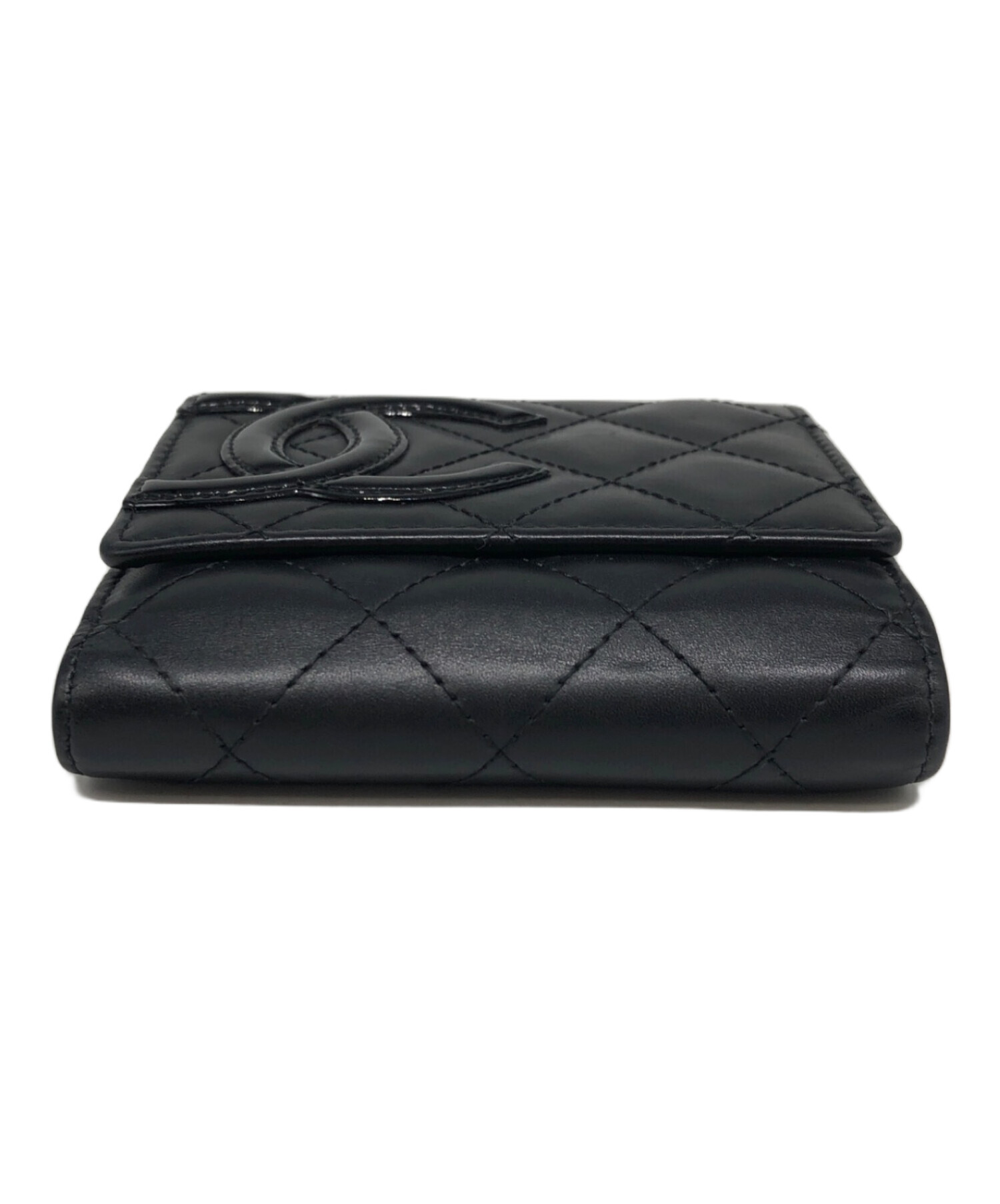 中古・古着通販】CHANEL (シャネル) マトラッセ2つ折り財布 ブラック