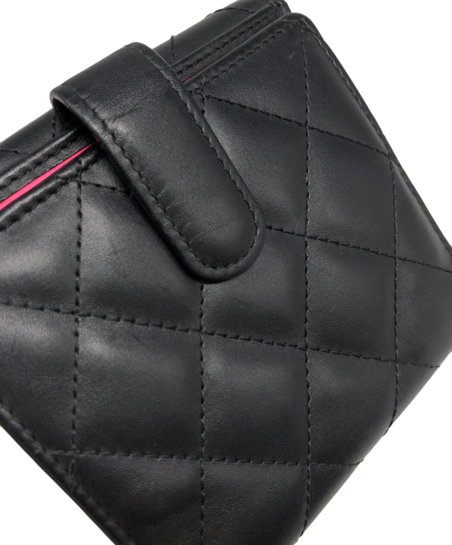 中古・古着通販】CHANEL (シャネル) マトラッセ2つ折り財布 ブラック