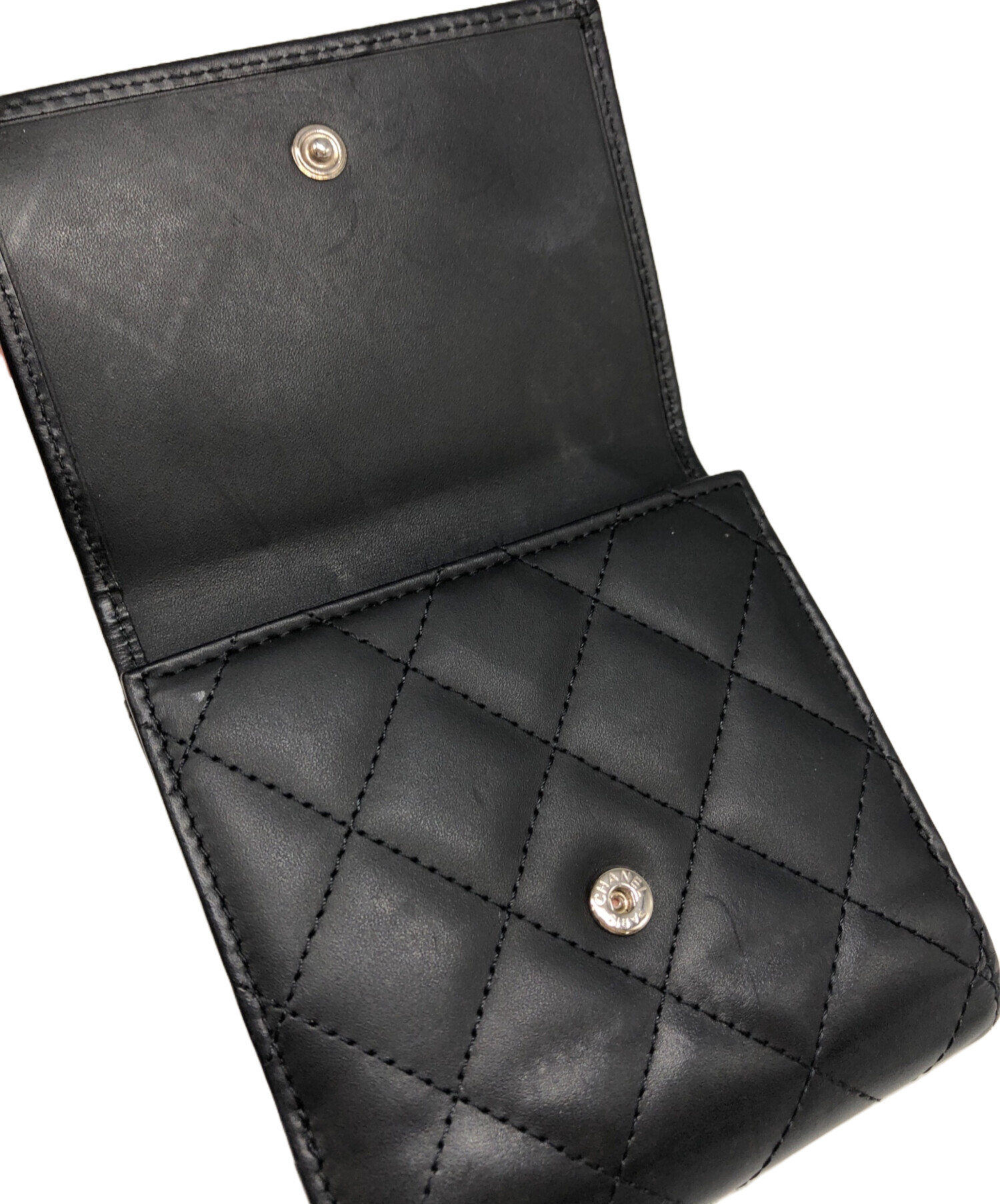中古・古着通販】CHANEL (シャネル) マトラッセ2つ折り財布 ブラック