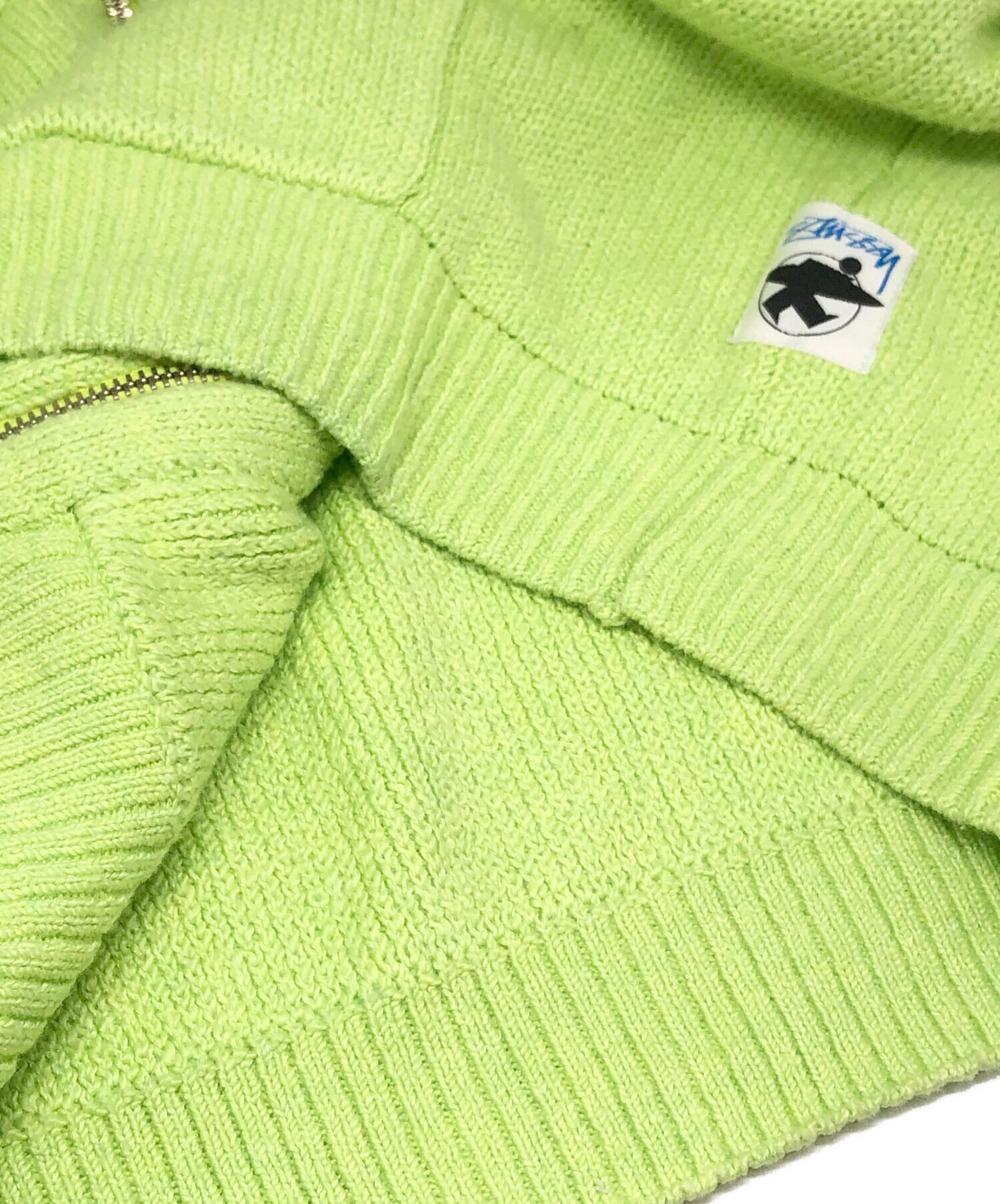 中古・古着通販】stussy (ステューシー) HOODED ZIP SWEATER 黄