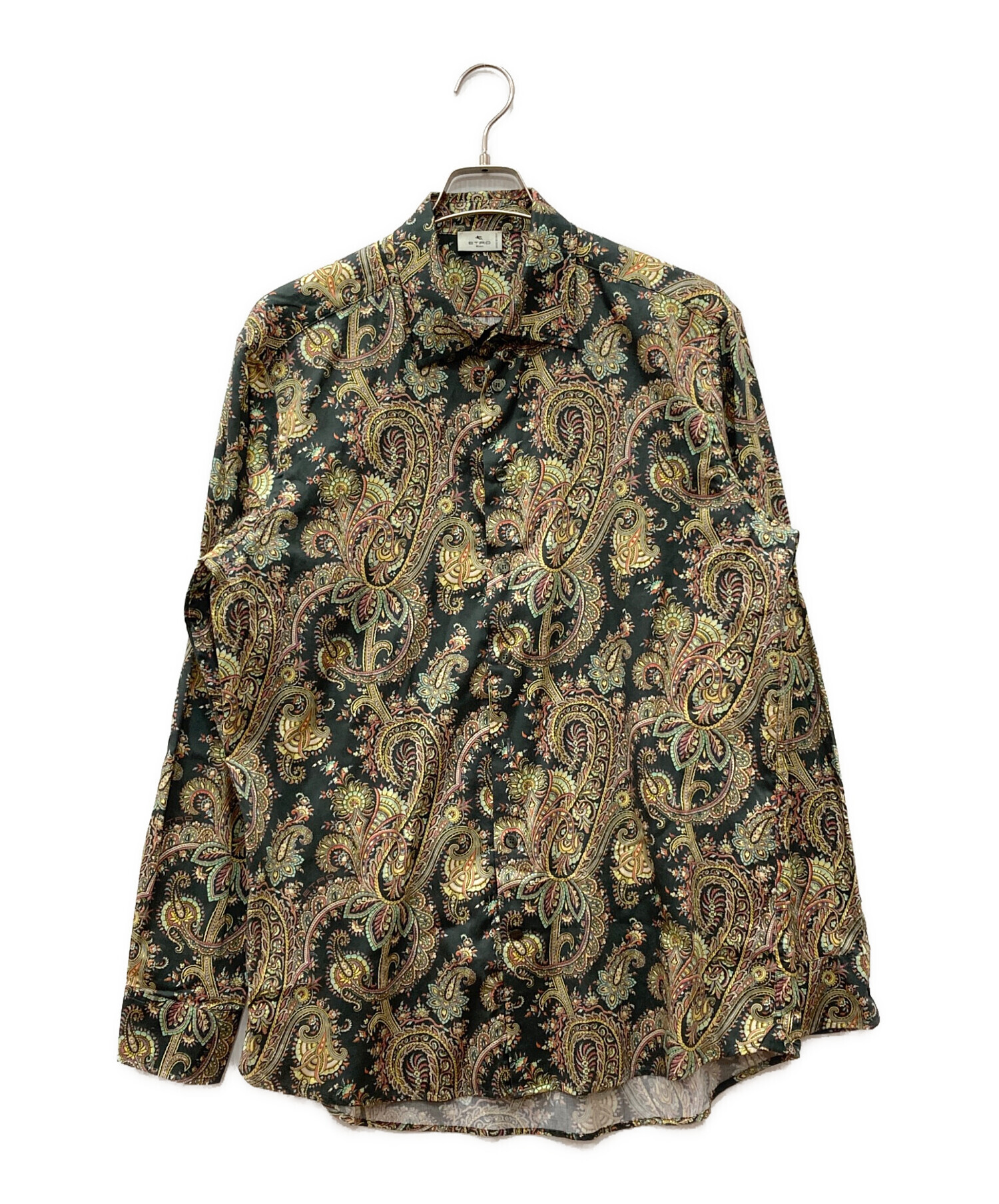 中古・古着通販】ETRO (エトロ) ペイズリー柄シャツ グリーン サイズ