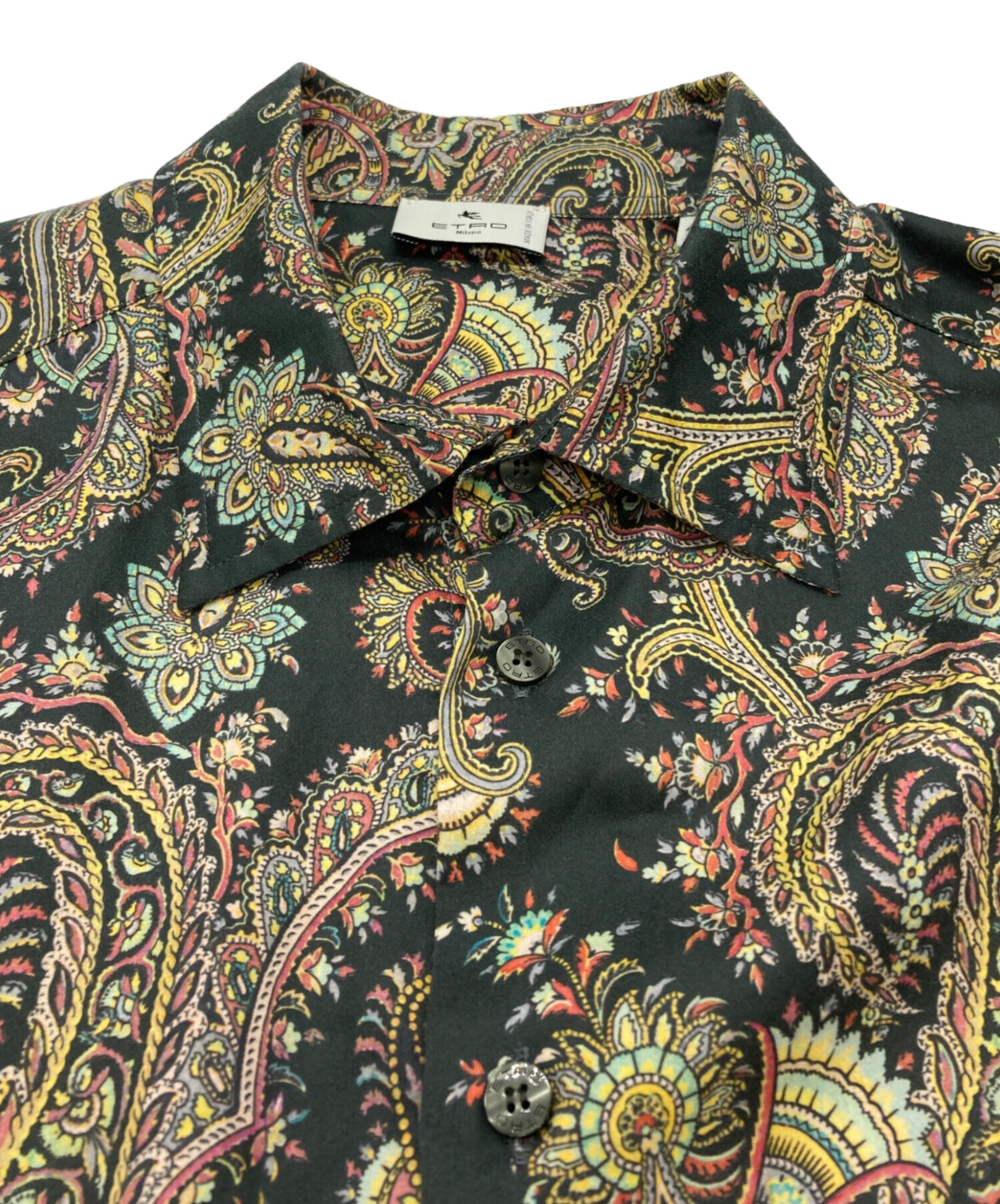 中古・古着通販】ETRO (エトロ) ペイズリー柄シャツ グリーン サイズ