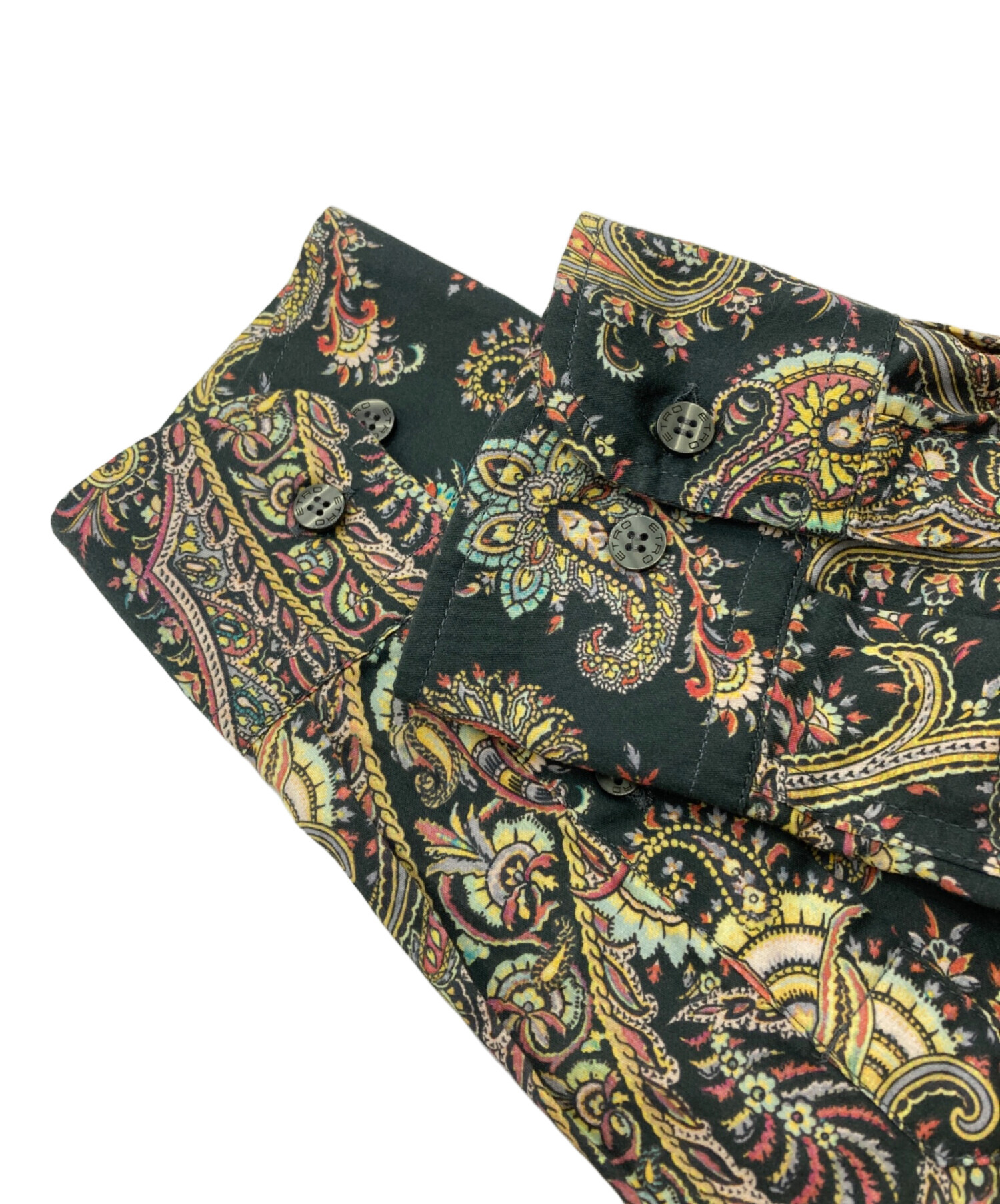 中古・古着通販】ETRO (エトロ) ペイズリー柄シャツ グリーン サイズ