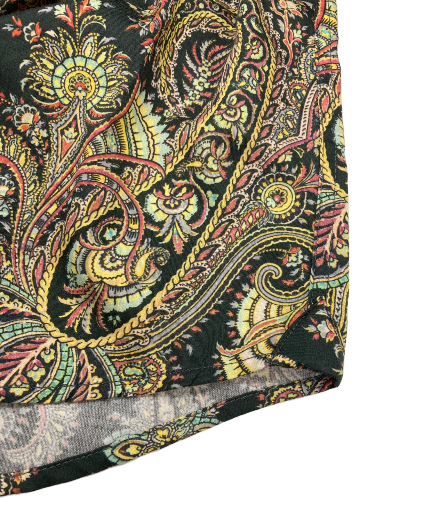 中古・古着通販】ETRO (エトロ) ペイズリー柄シャツ グリーン サイズ