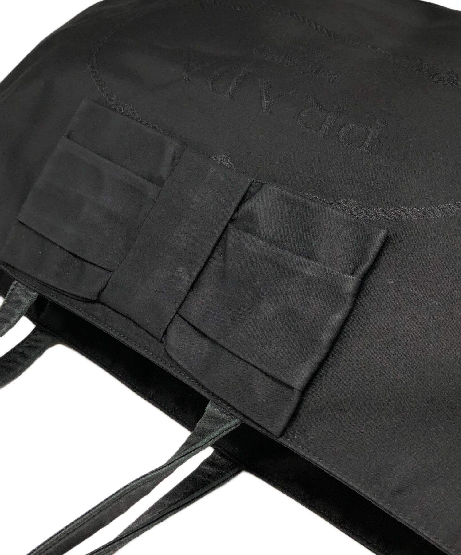 中古・古着通販】PRADA (プラダ) レザーナイロンコンビリボントート